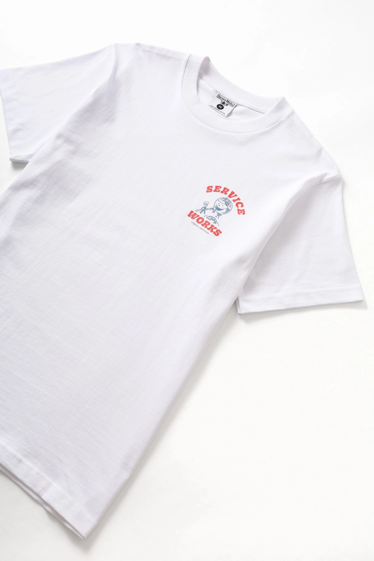 Service Works - Organic Chefswear Tee - White Trendy Look Comfy Design