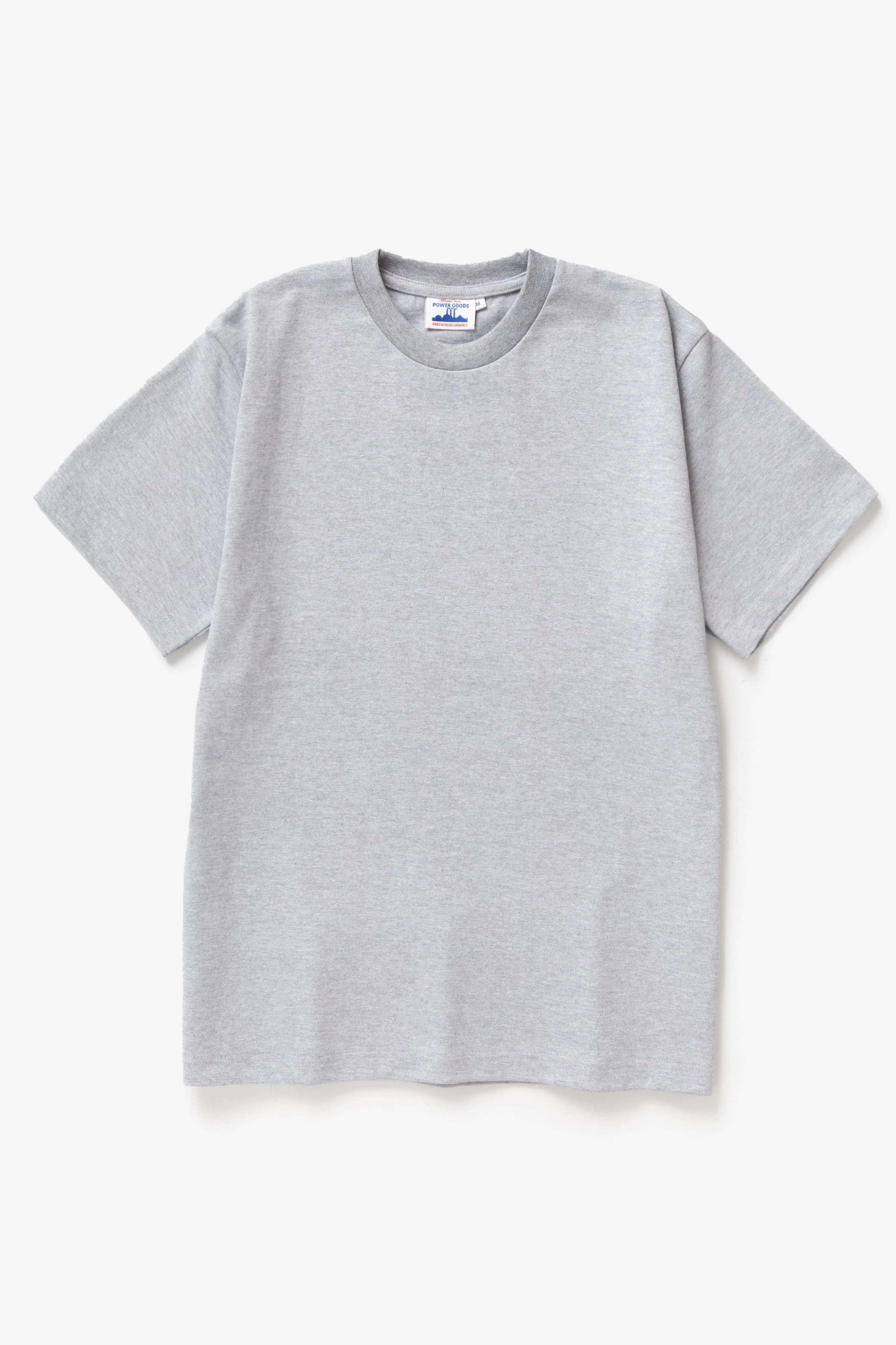 Power Goods - Super Weight T-Shirt - Heather Grey Stretch Jersey Knit SlimFitDesign