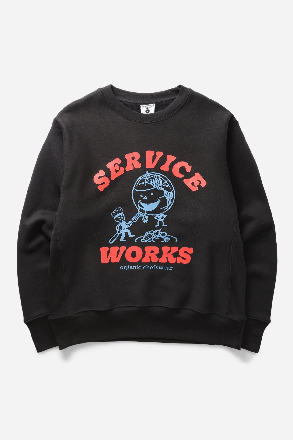 Service Works - Organic Chefswear Crewneck - Black Fashion Knitwear Performance Comfort Fit