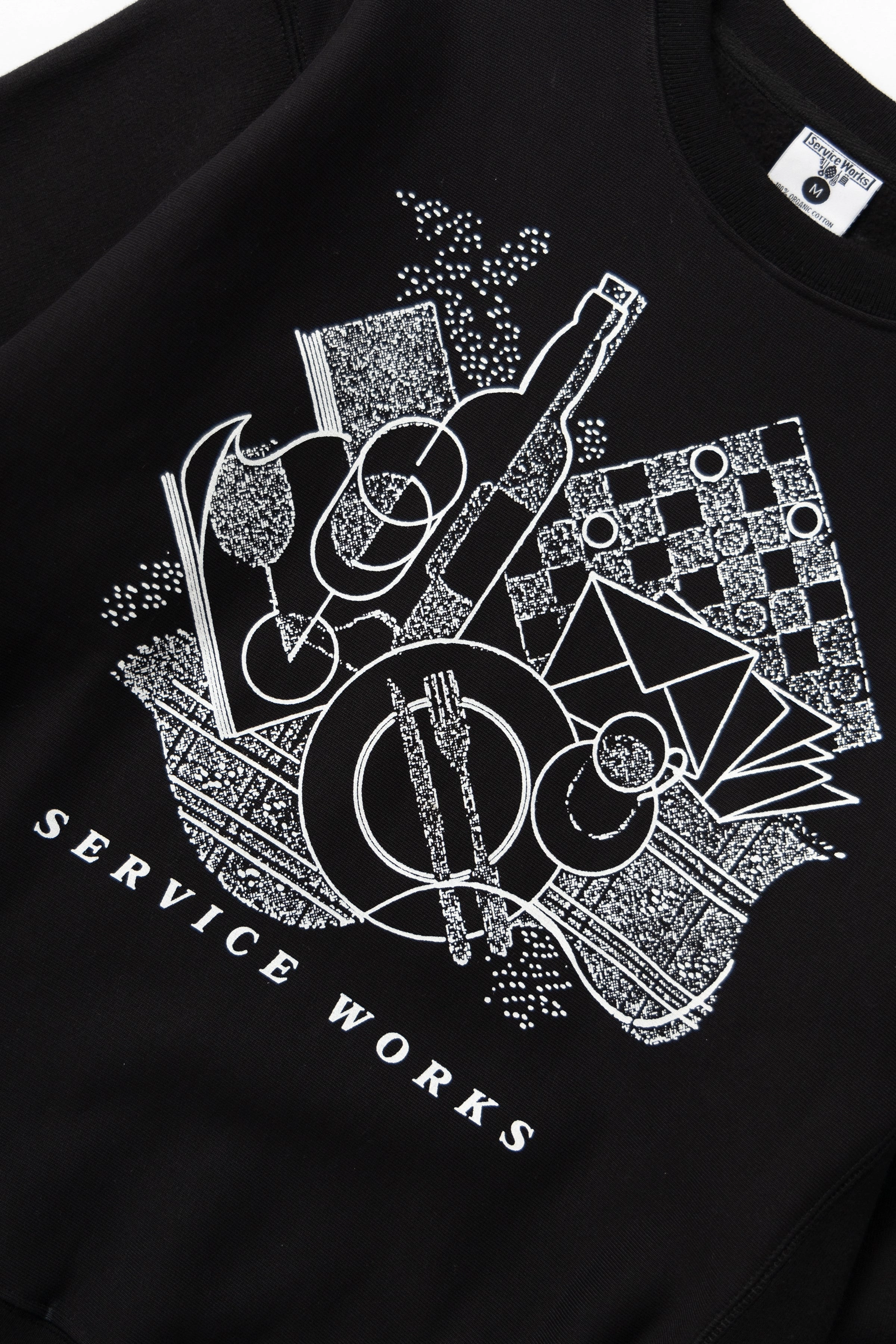 Versatile Layer Anti Pilling Surface Service Works - Frequent Flyer Crewneck - Black