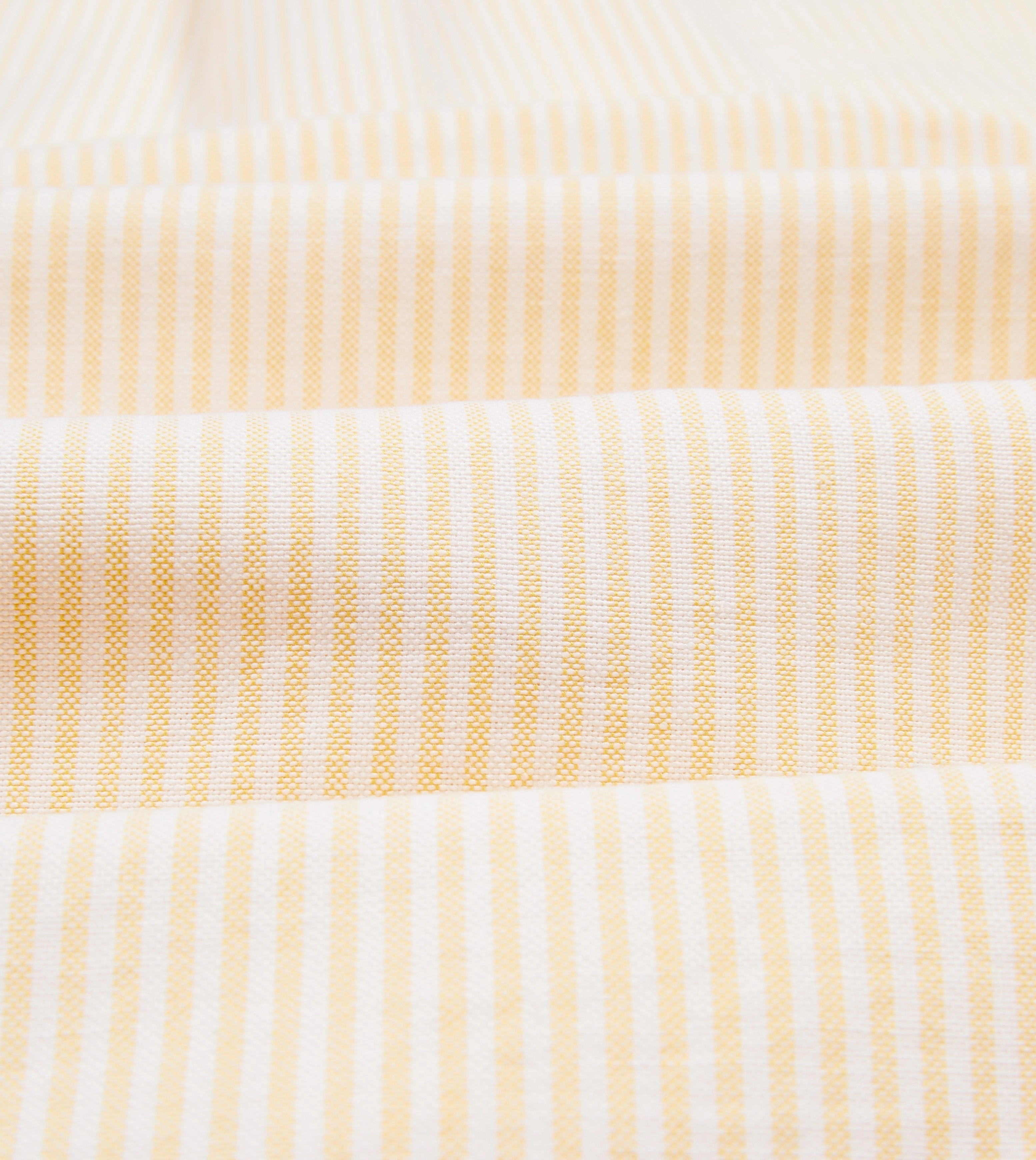 Workwear Ready Yellow Ticking Stripe Cotton Oxford Cloth Button-Down Shirt