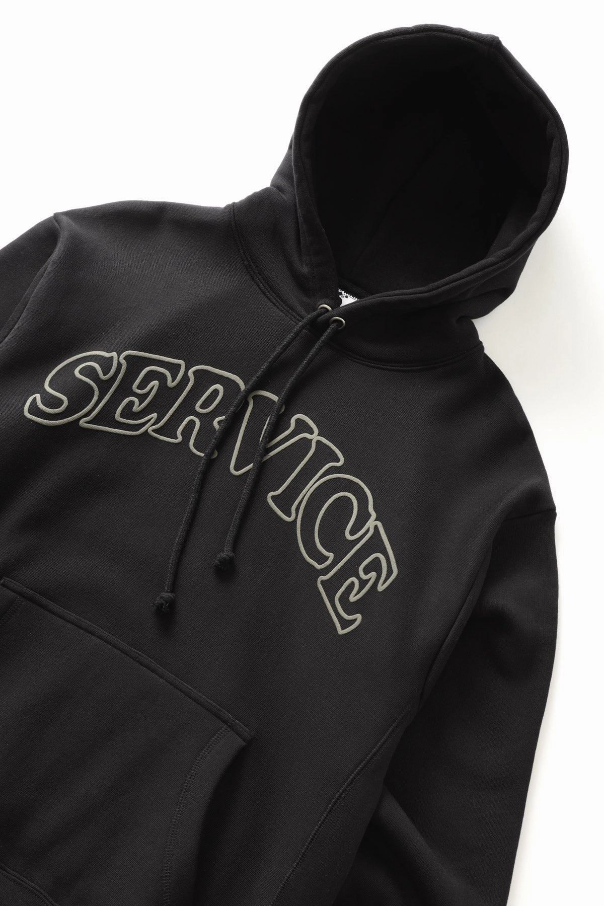 Relaxed Knitwear Service Works - Arch Logo Hoodie - Black