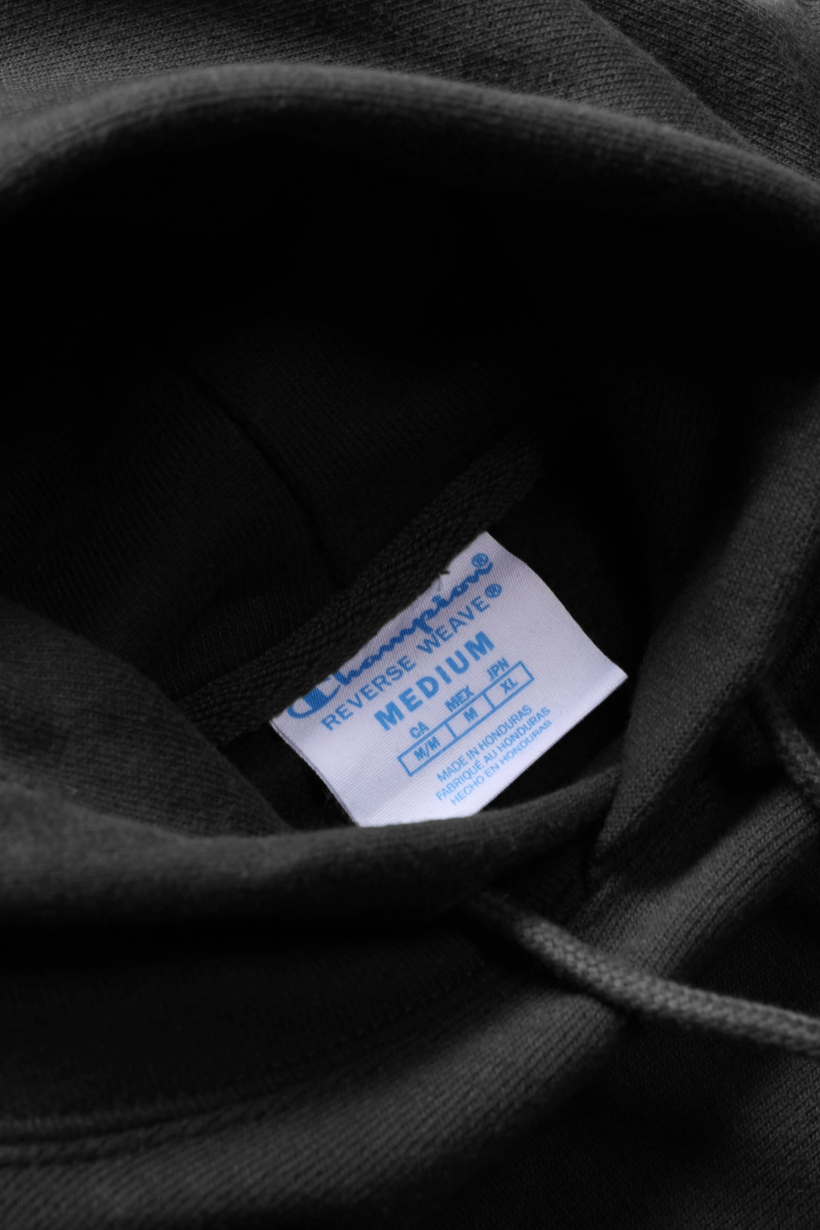 Champion - 12oz USA Reverse Weave Hoodie - Black Eco Certified Fabrications