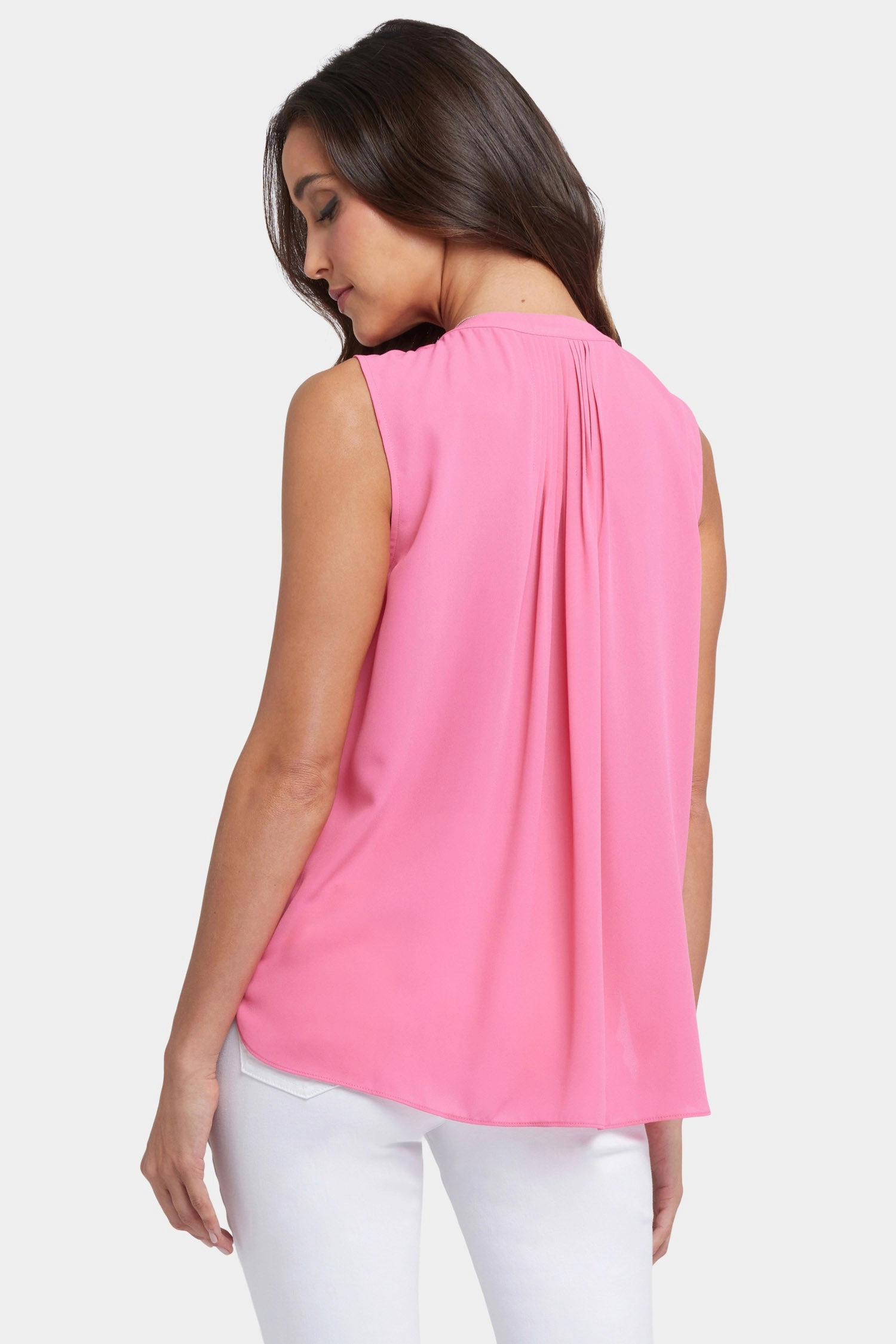 Lakeside Relaxation Sleeveless Pintuck Blouse - Honeysuckle