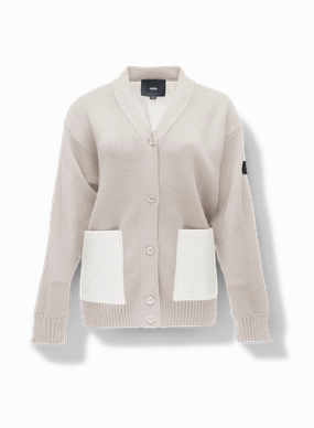 Frictionless Inner Layer Ergonomic Drape Riga Women's Tailored Button Front Cardigan