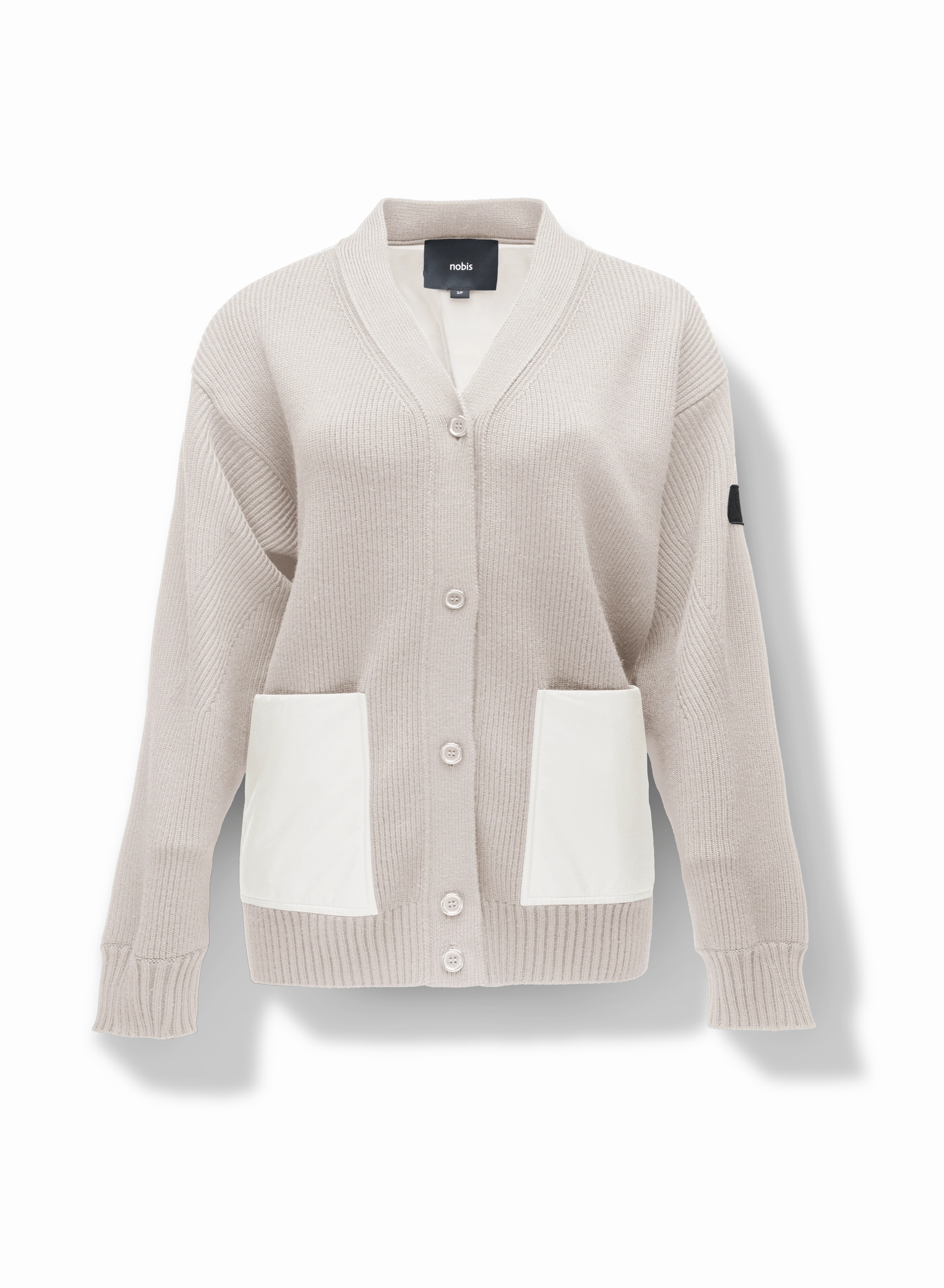 Frictionless Inner Layer Ergonomic Drape Riga Women's Tailored Button Front Cardigan