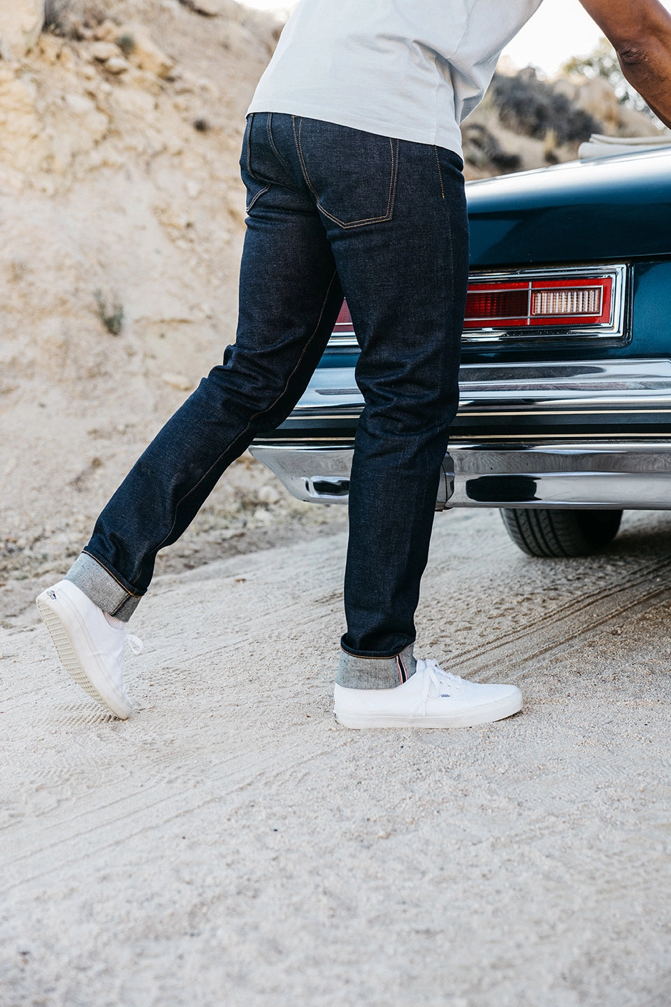 Any Time Wear The Pen Slim - Indigo Raw 17.5oz Mammoth Selvedge