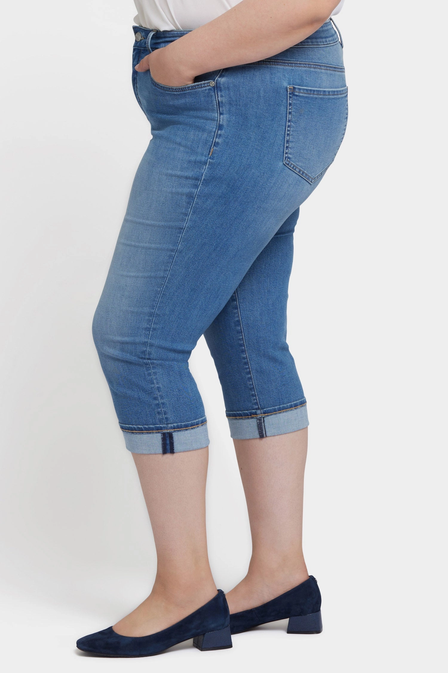 Marilyn Straight Crop Jeans In Plus Size - Water Canyon Fit Focus Festival Outfit Professional Wear