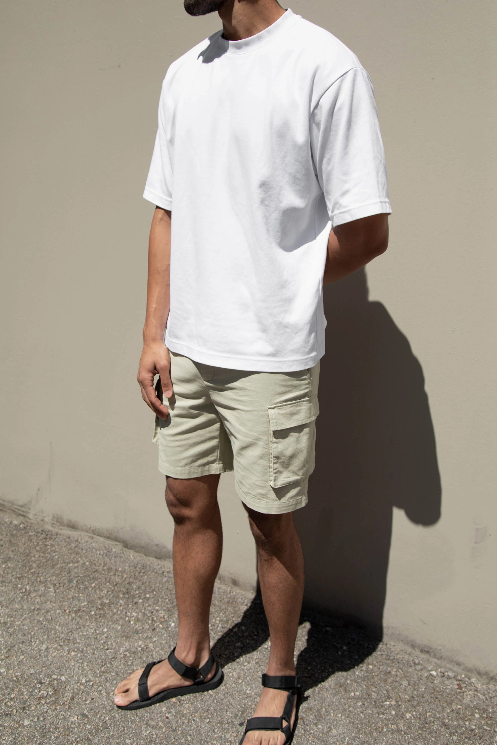 Handmade COTTON LINEN CARGO SHORT