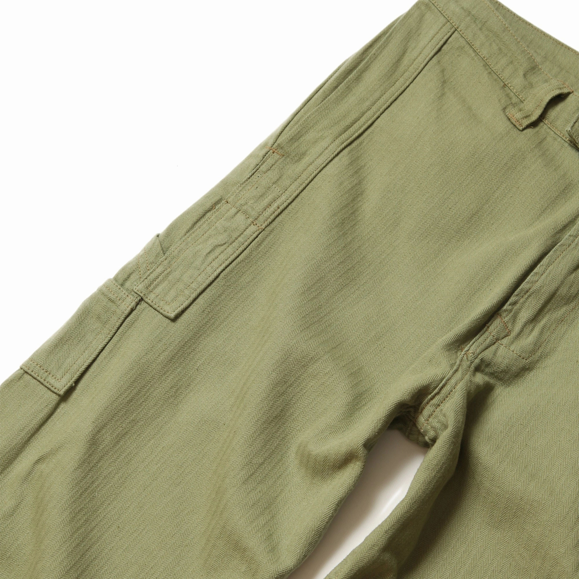 Blacksmith - Herringbone Easy Pants - Light Olive Relaxed Wear
