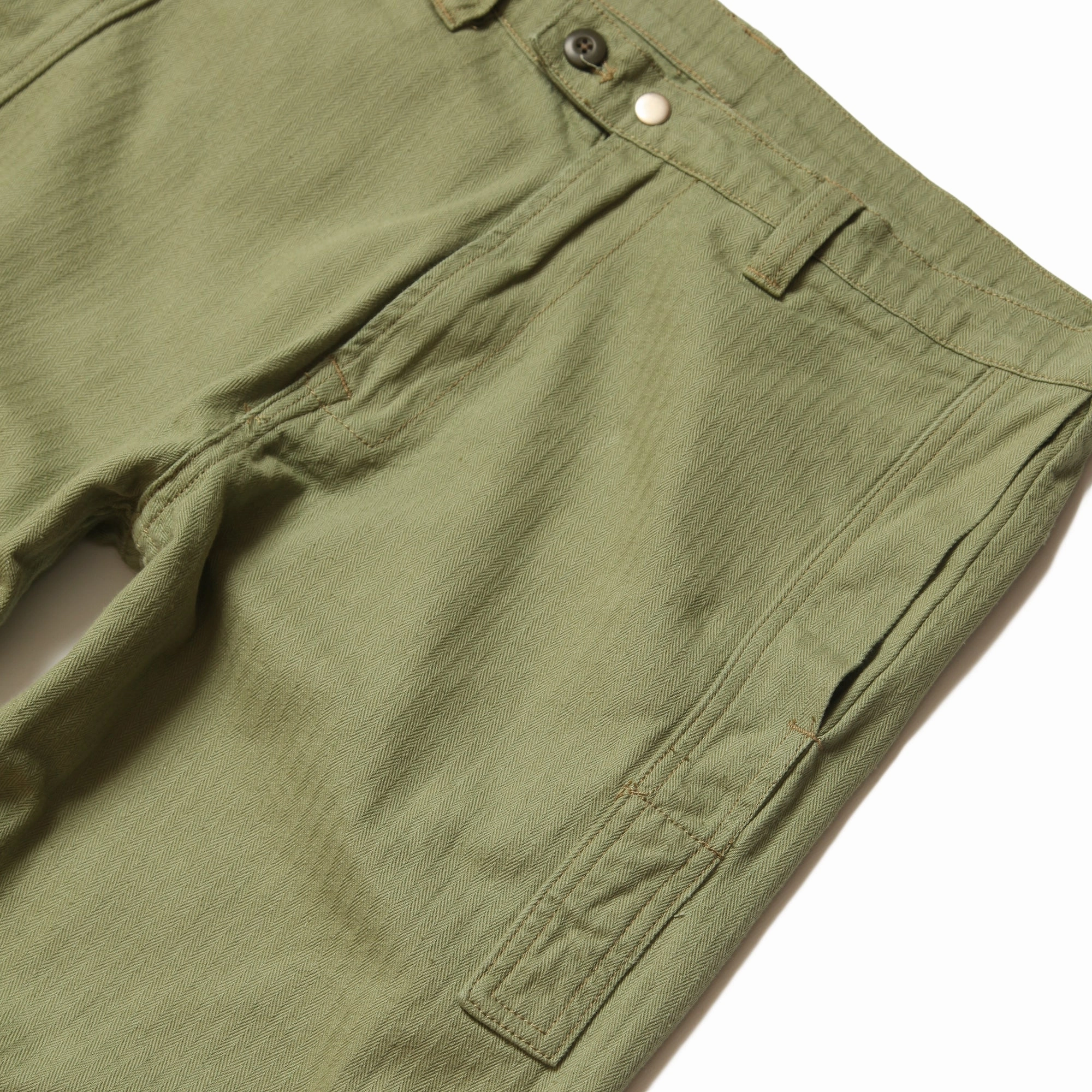 Blacksmith - Herringbone Easy Pants - Light Olive Chic Design