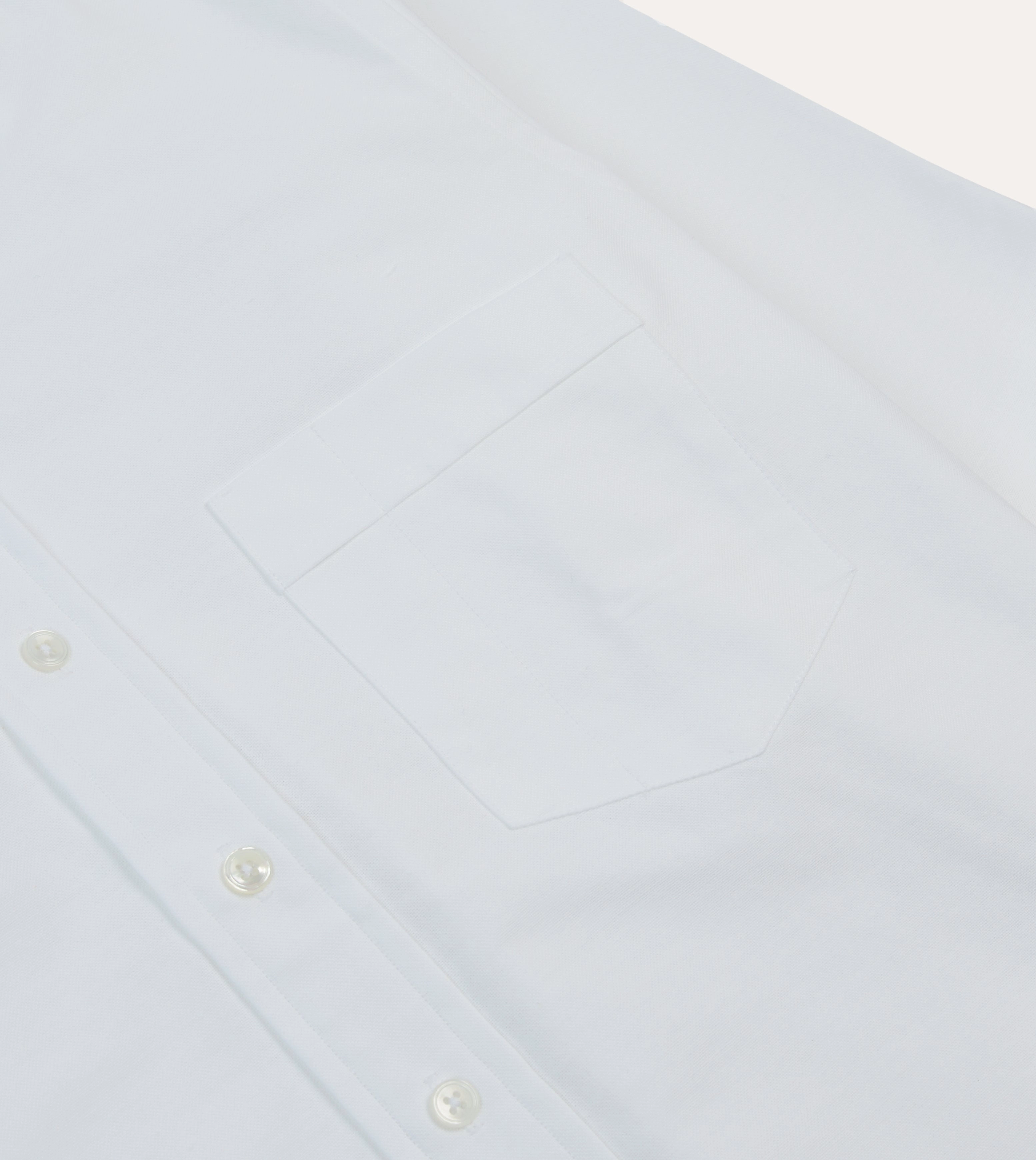 White Oxford Cotton Cloth Button-Down Shirt Active Layer