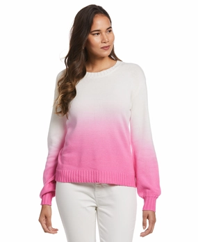 Plus Size Ombre Pullover Sweater Textured Weave