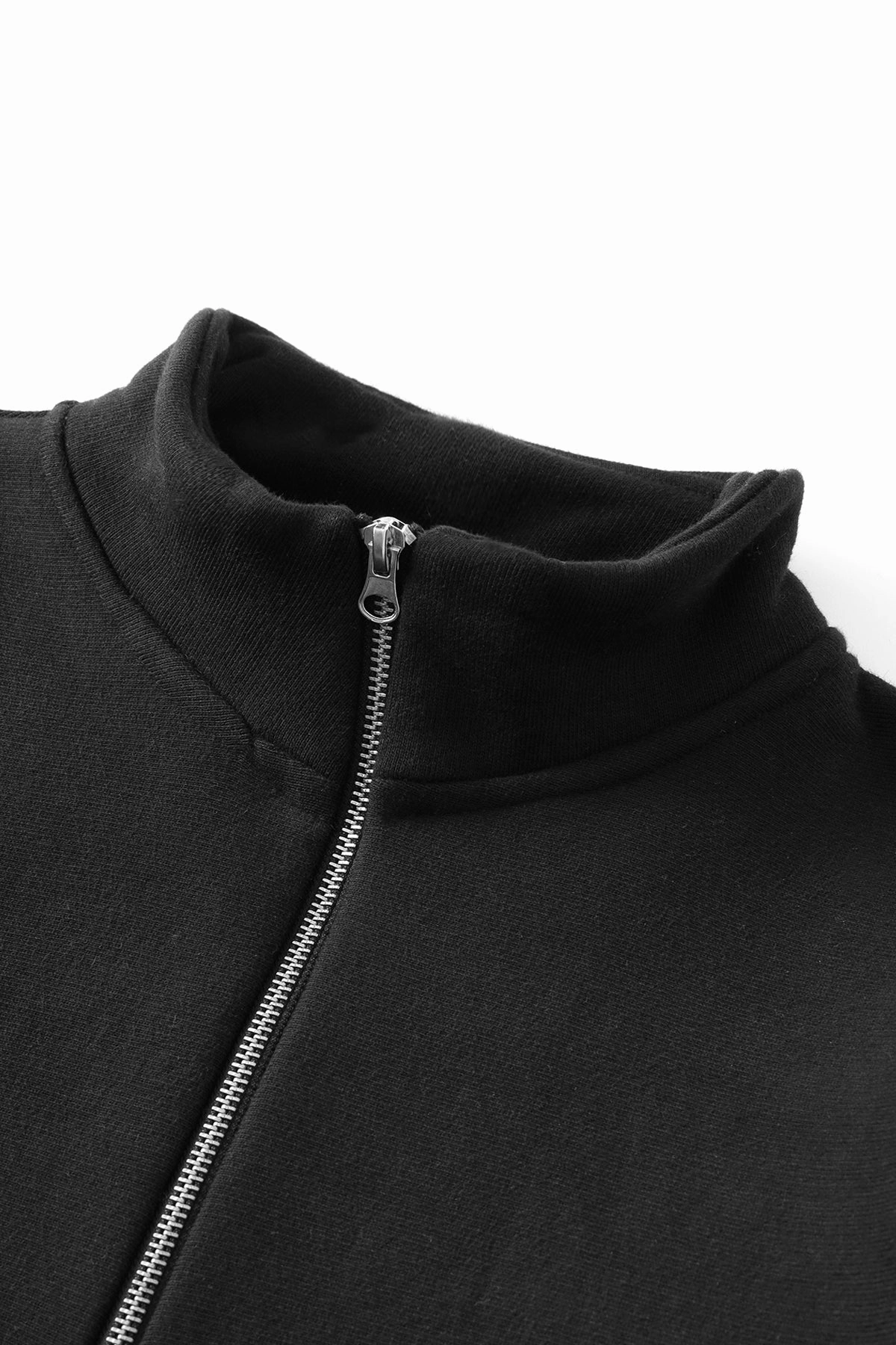 Roomy Comfort Fashion-Forward Look Power Goods - Super Weight Quarter Zip - Black