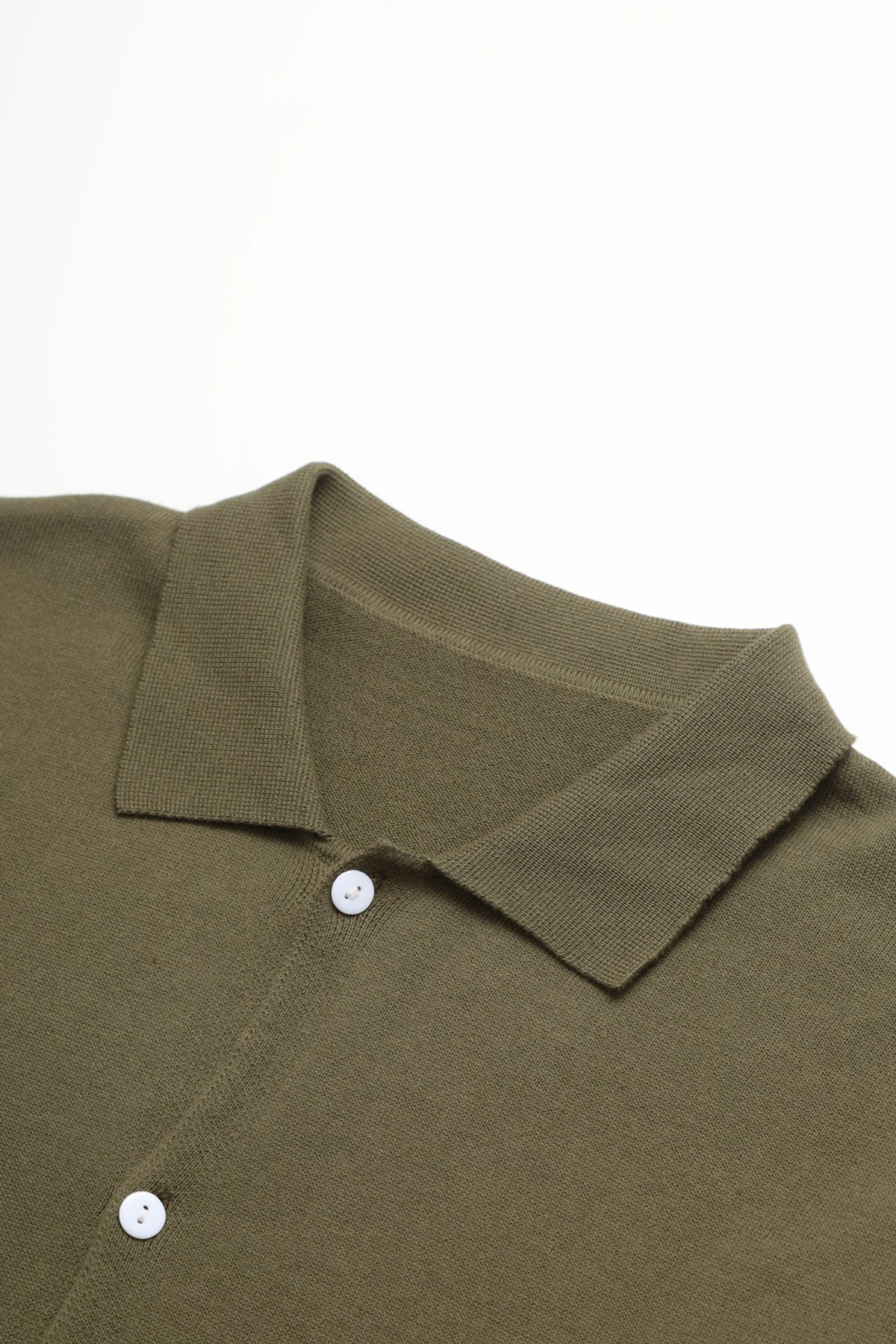 Service Works - Knitted Vase Shirt - Olive Casual Performance Wear Breathable knit
