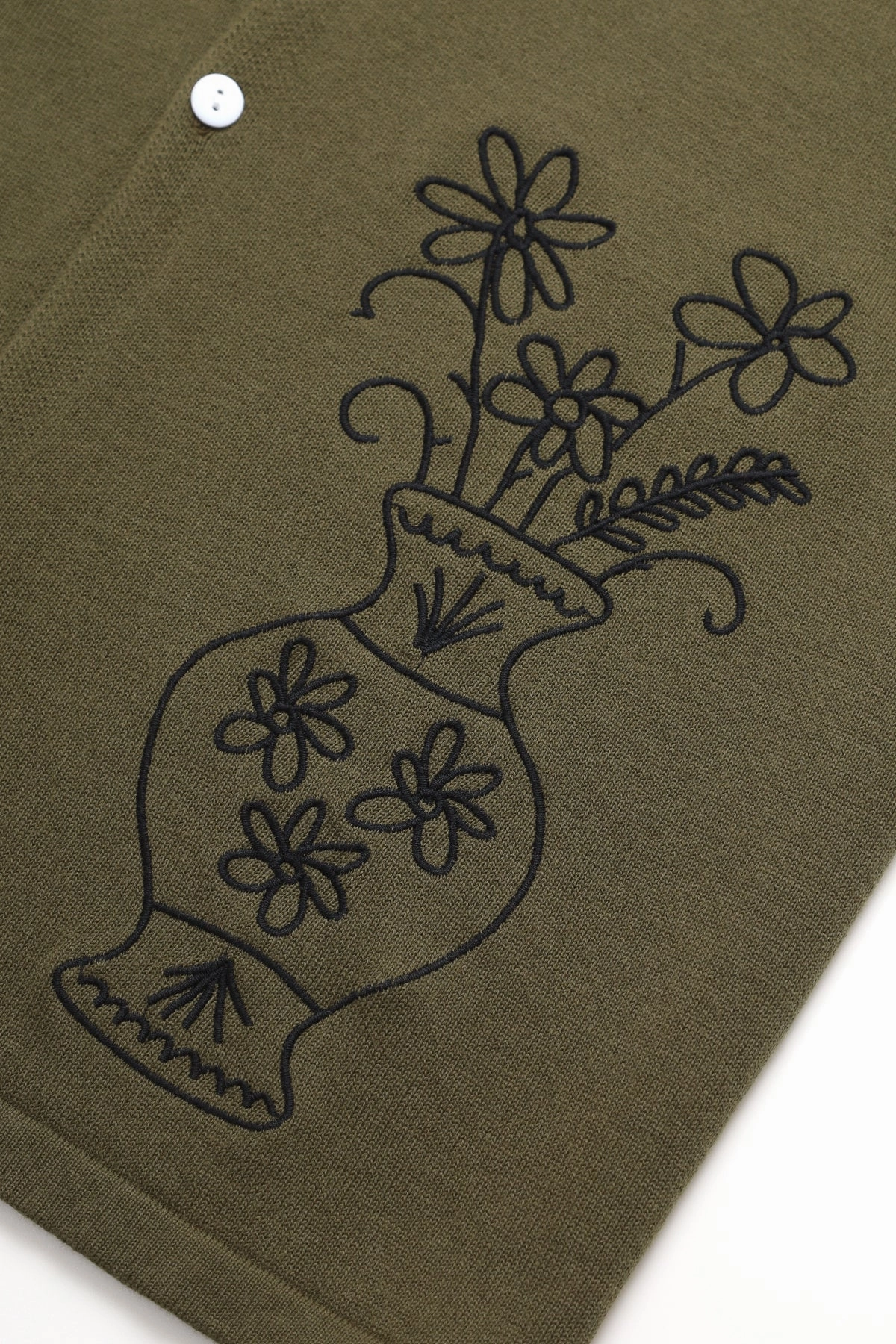 Service Works - Knitted Vase Shirt - Olive Layered Wear