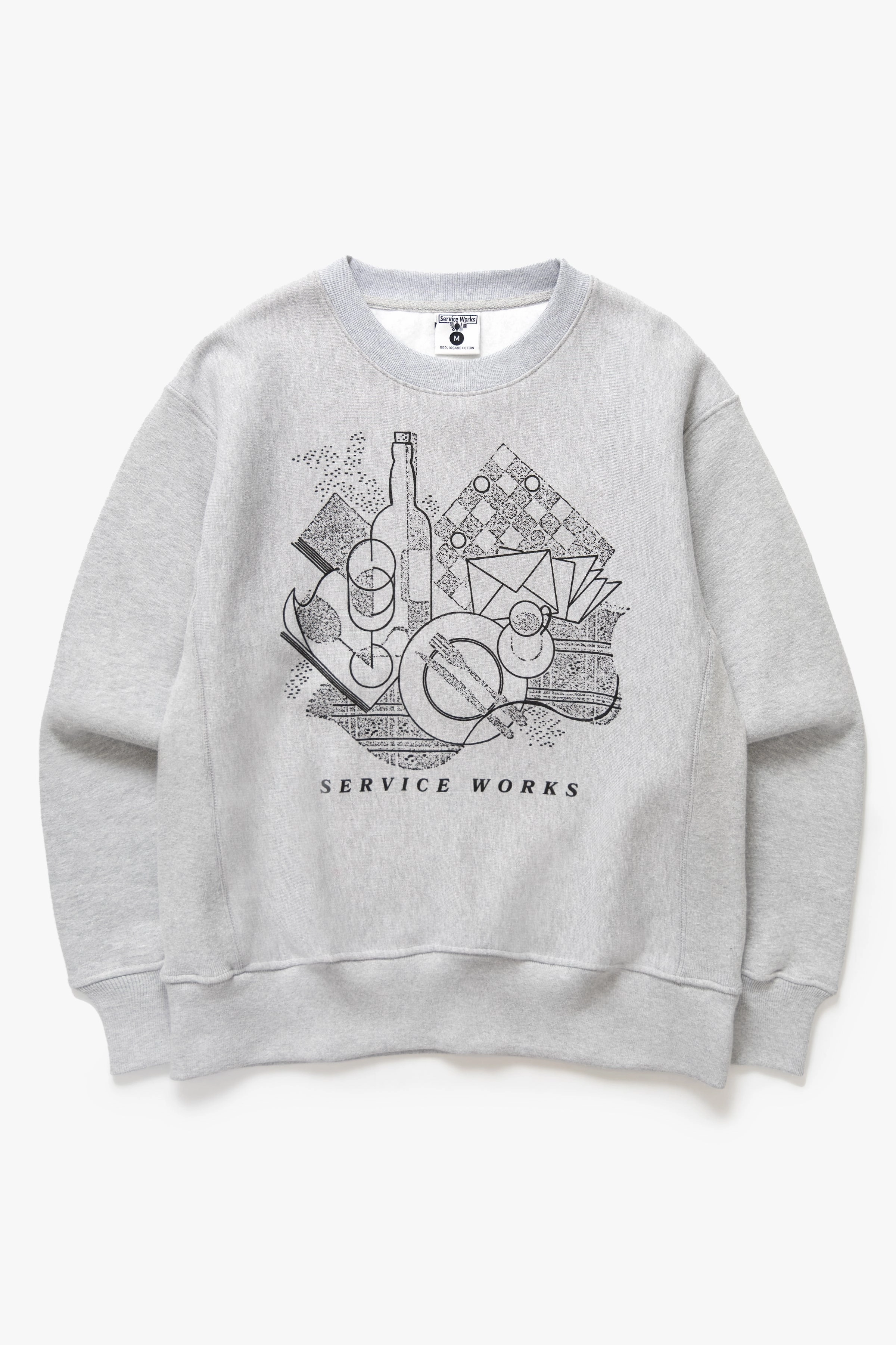 Service Works - Frequent Flyer Crewneck - Heather Grey Chilly Weather Roomy Pockets