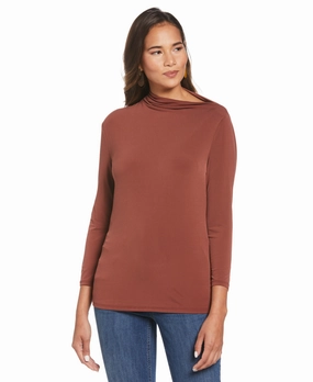 Casual Ease Sustainable Sourcing Certified Draped Knit Top
