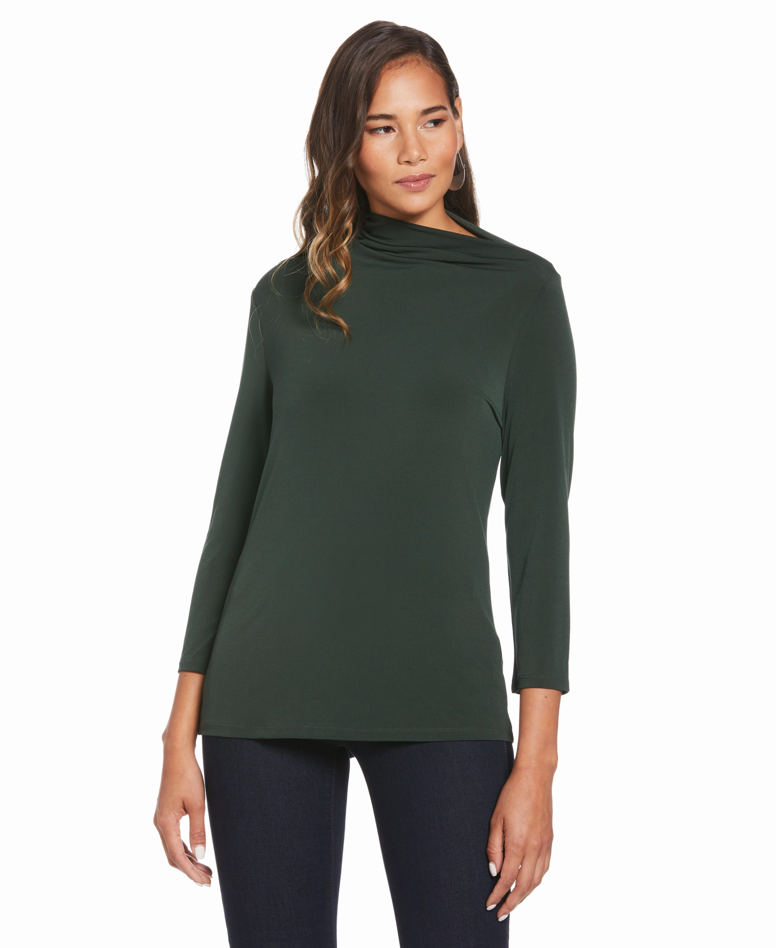 Draped Knit Top Sporty Style