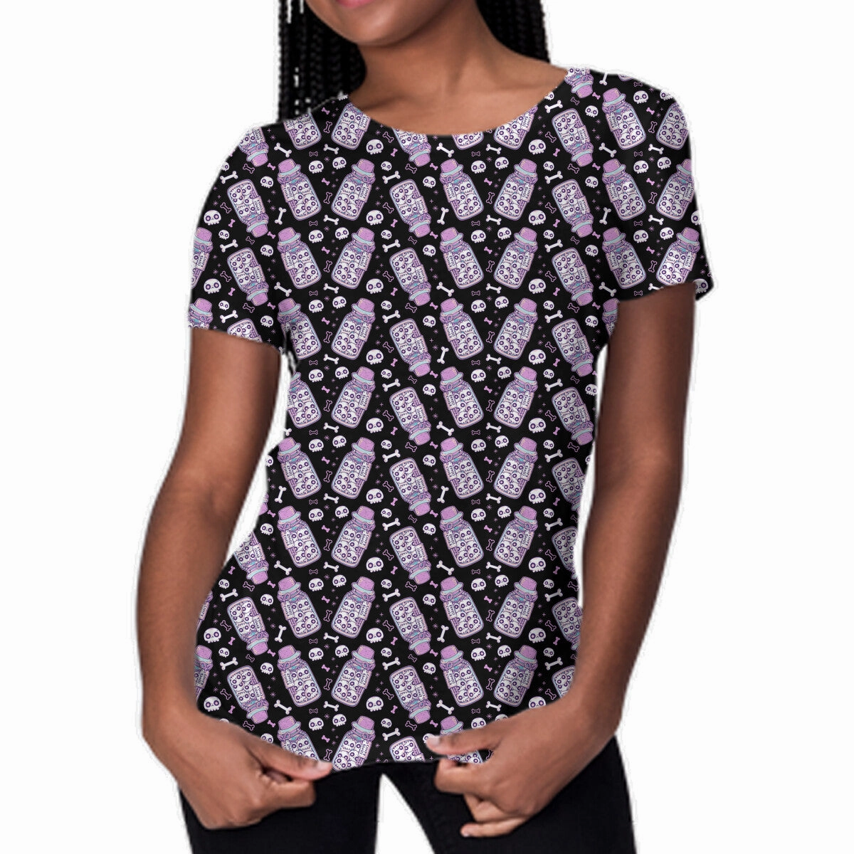 Creepy Skulls And Bones Minimalistic Wear Printed Logo