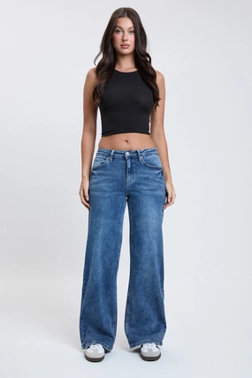 Women's Luxe Bella Wide Leg Jeans Basic Piece