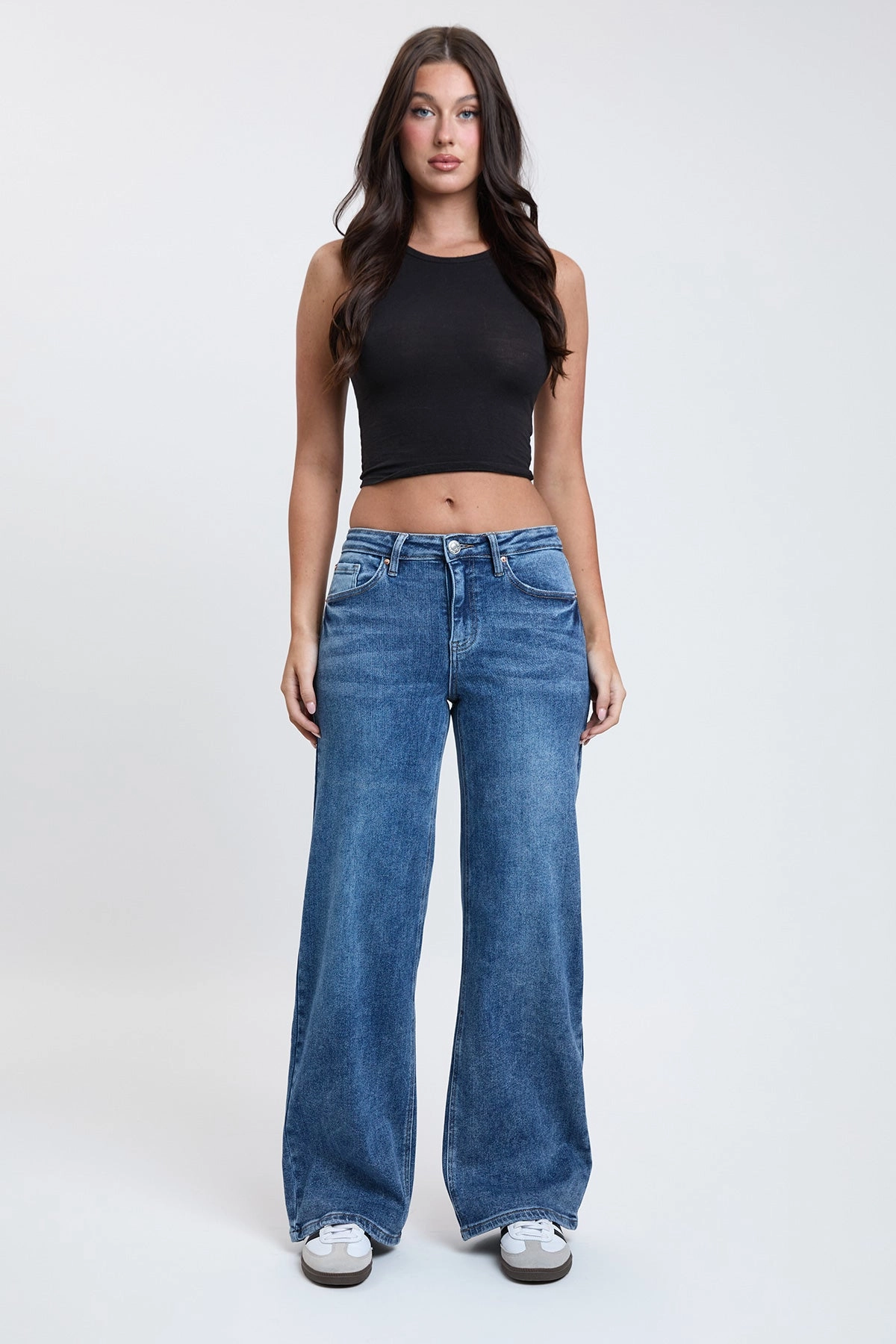 Women's Luxe Bella Wide Leg Jeans Traveler Gear Smart Casual Clean Style
