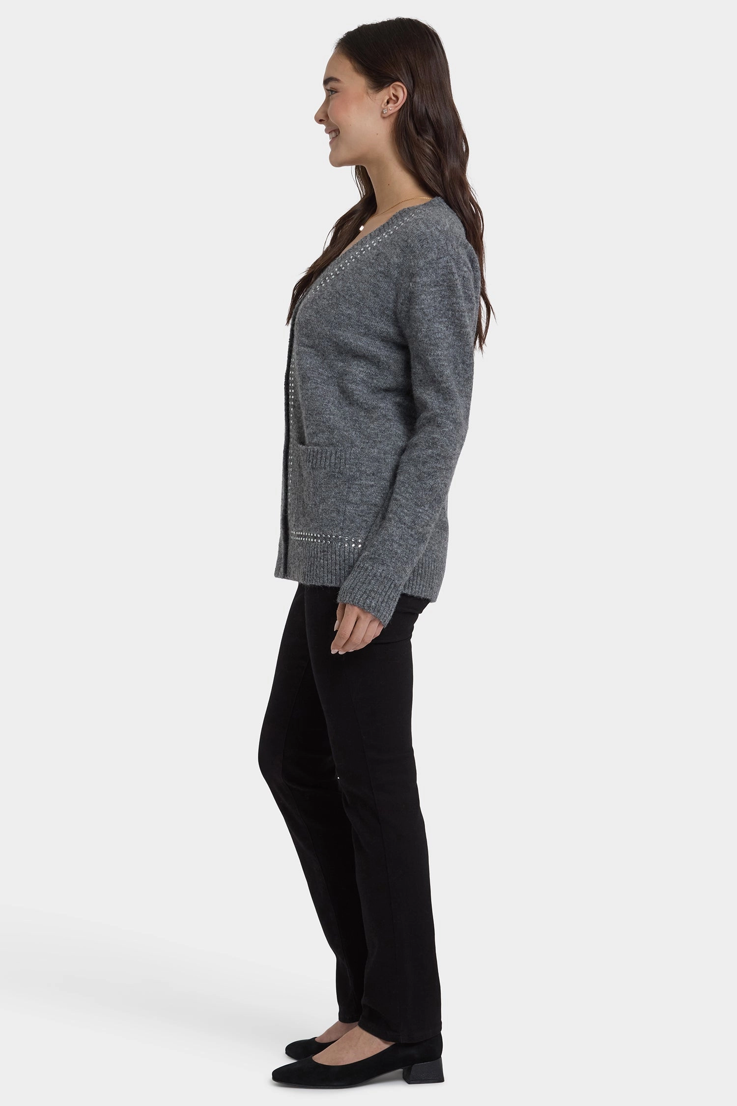 Crystal Cardigan - Charcoal Heather Comfort Choice Relax Fit Design