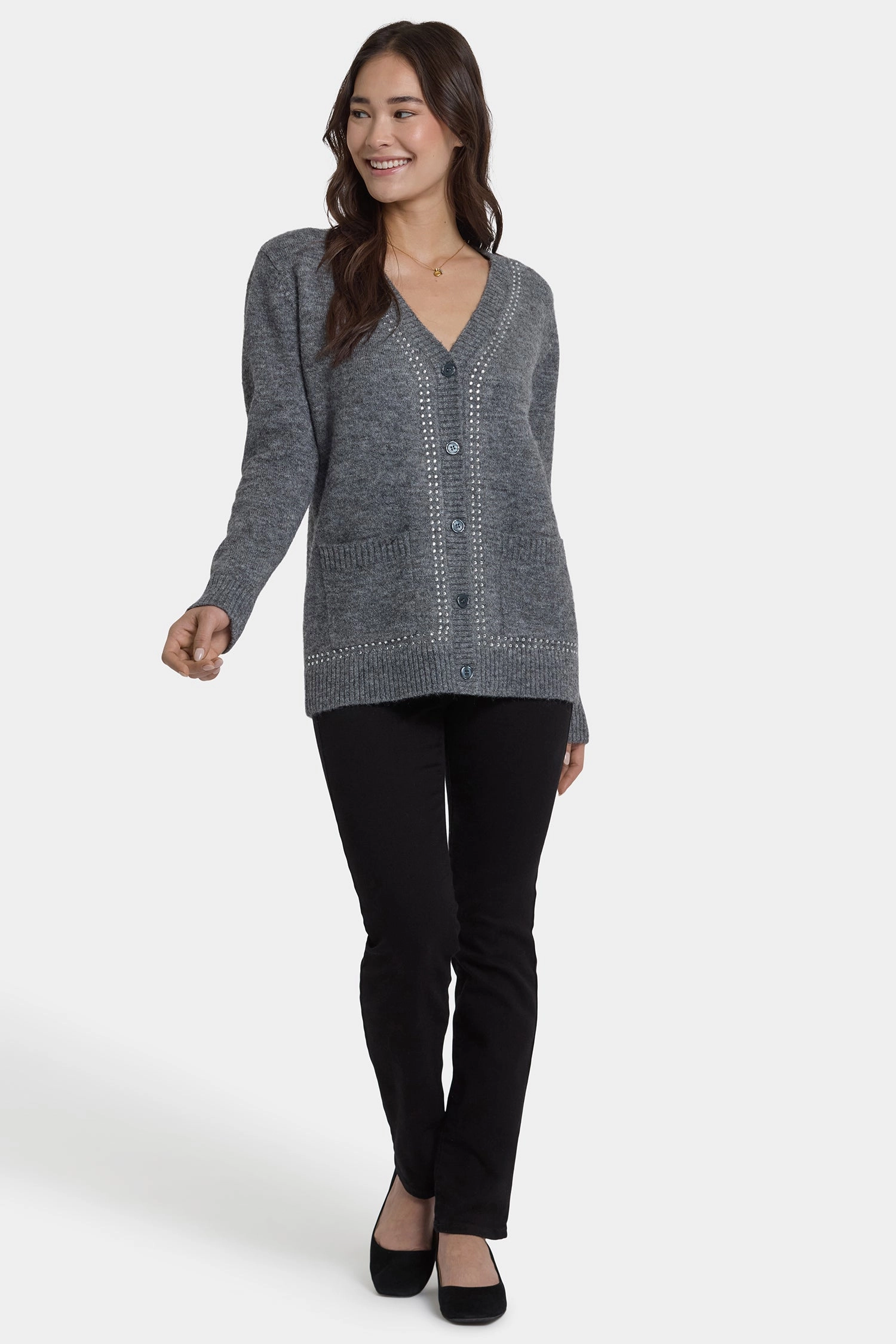 Crystal Cardigan - Charcoal Heather Fade Resistant Finish