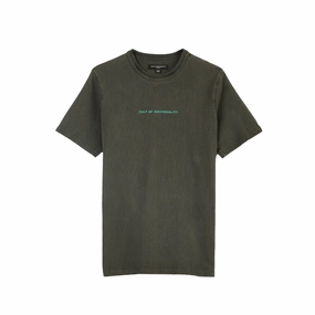 Soft Touch Fit Chill Vibes Cult's Heavyweight Short Sleeve Crew Neck Tee "Shimuchan" Logo in Steel