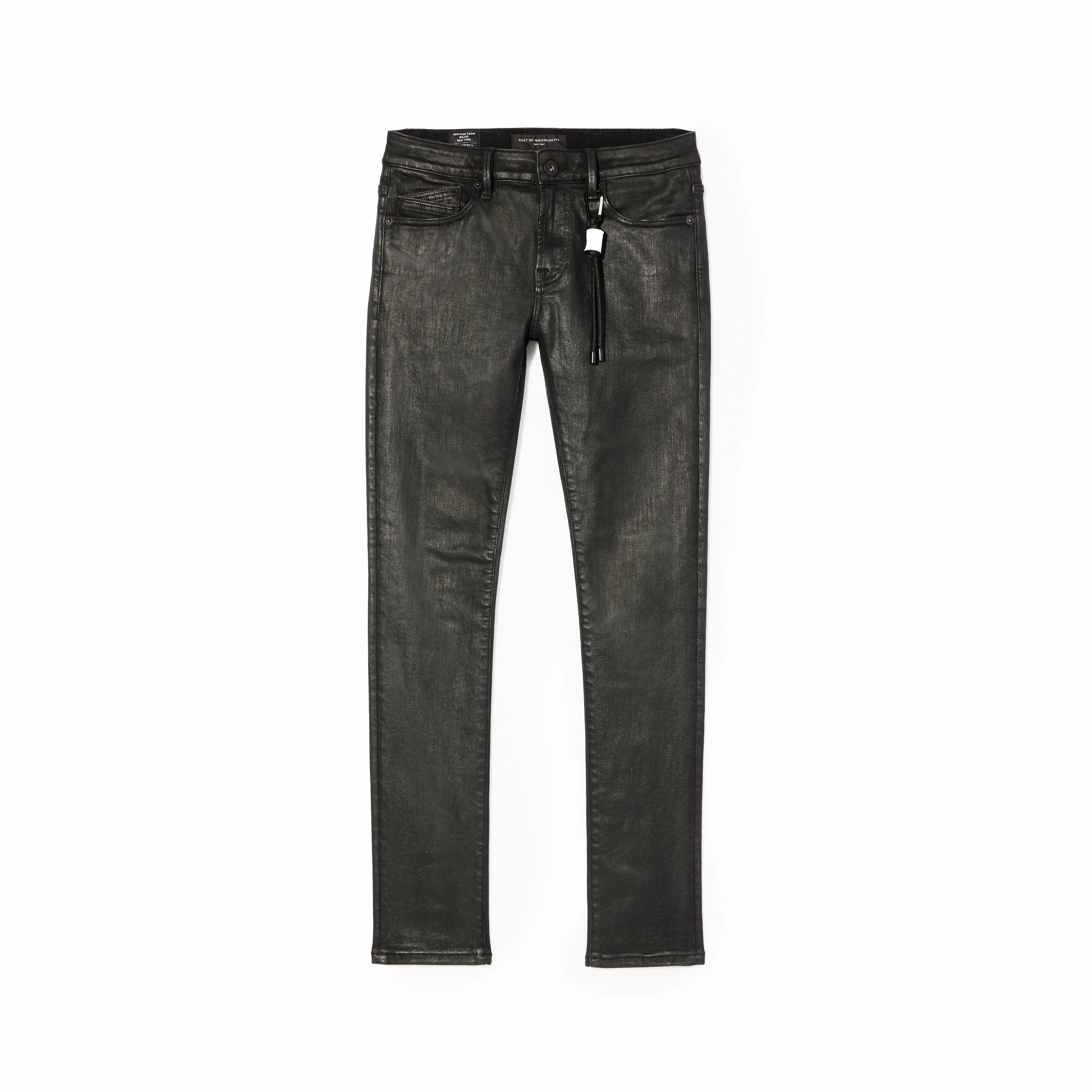 Cult's Punk Super Skinny 601 Jeans in Black Coated Light Layers Holiday Vibes Work Ready