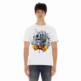 Perfect Comfort Cult's Short Sleeve Crew Neck Tee "Cult x Mickey" in White