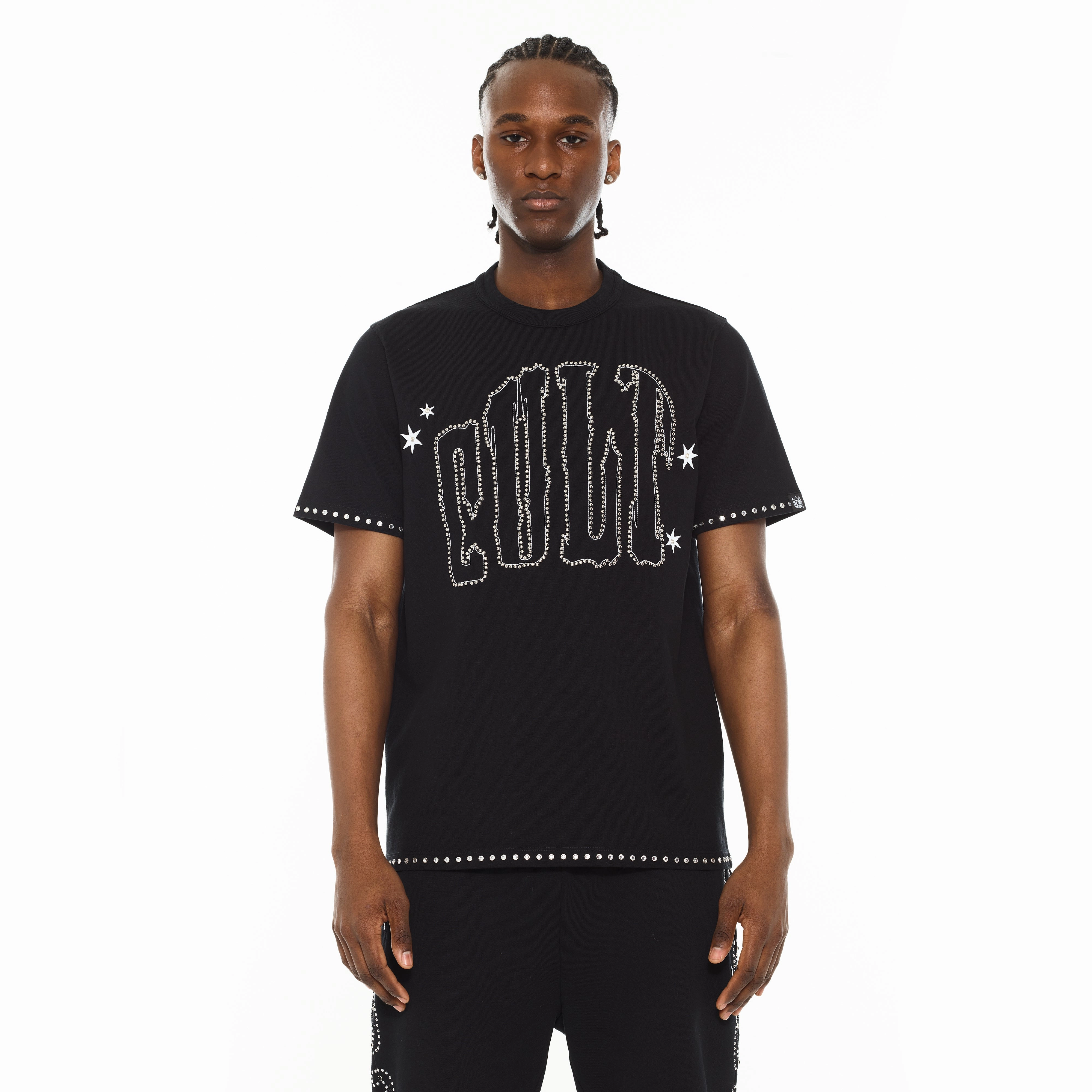Cult x El Alfa Premium Short Sleeve Crew Neck Tee "Paisley" in Black Layered Comfort