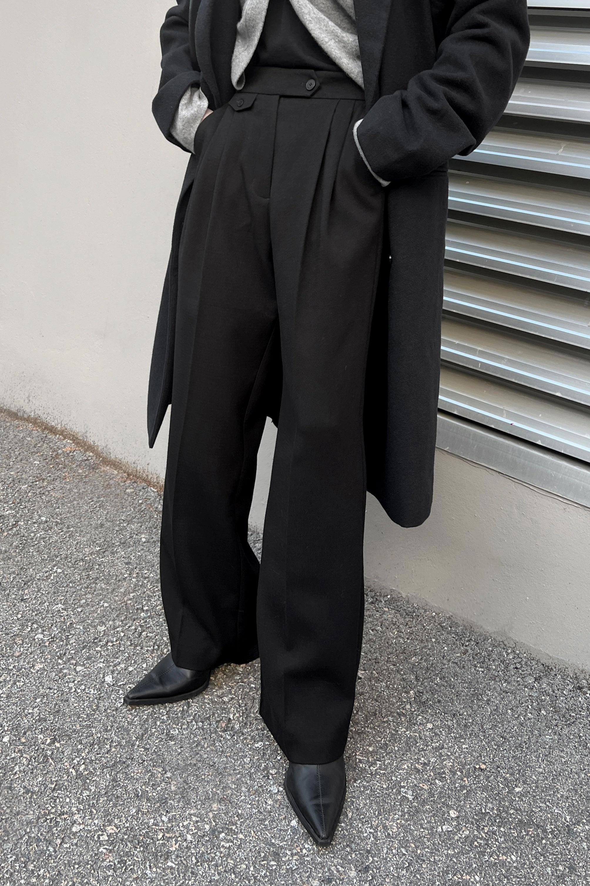 Chilly Wear Casual Chic WIDE LEG TROUSER WITH WAIST DETAILS