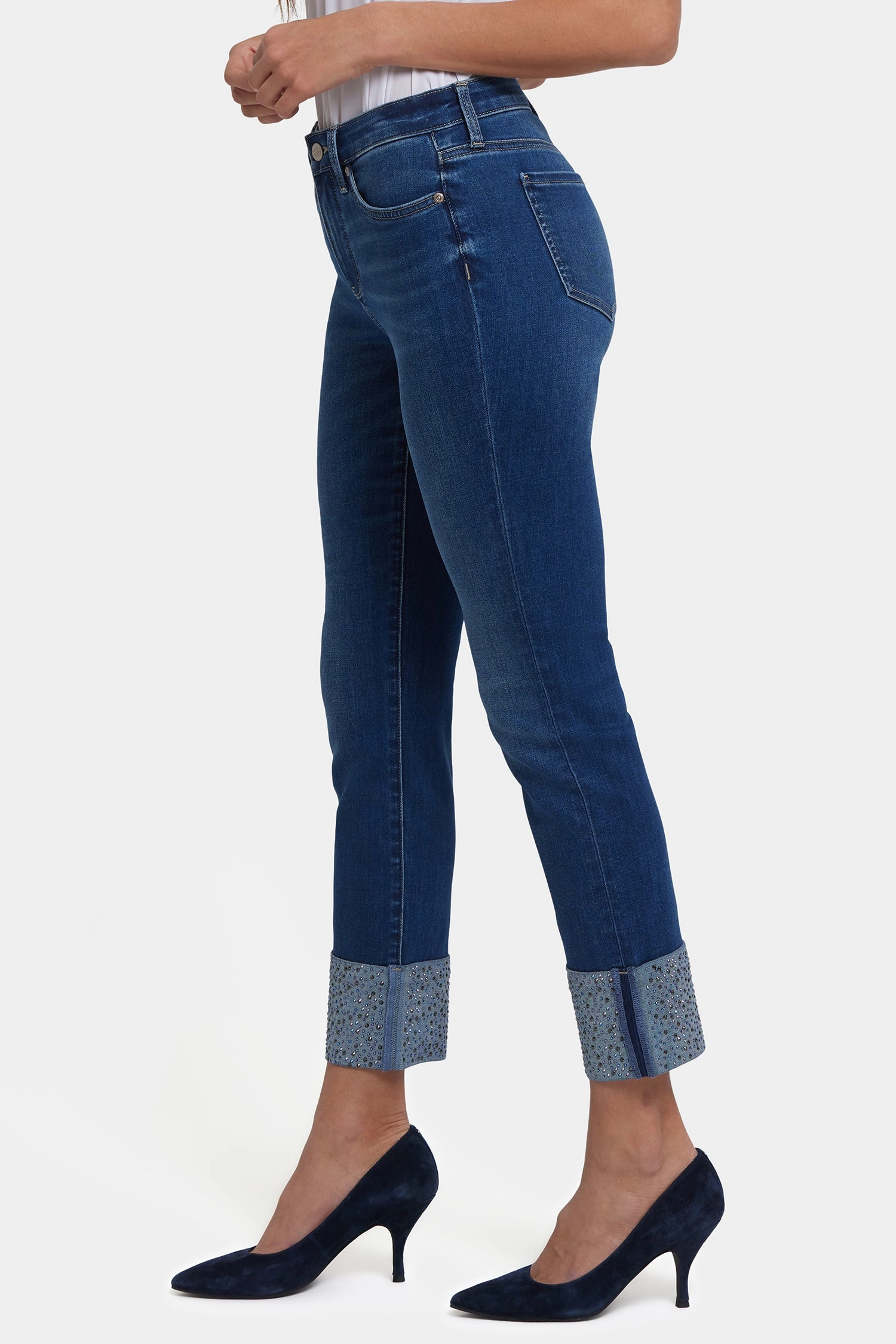 Staple Piece Basic Outfit Sheri Slim Ankle Jeans In Petite - Vintage Lapis