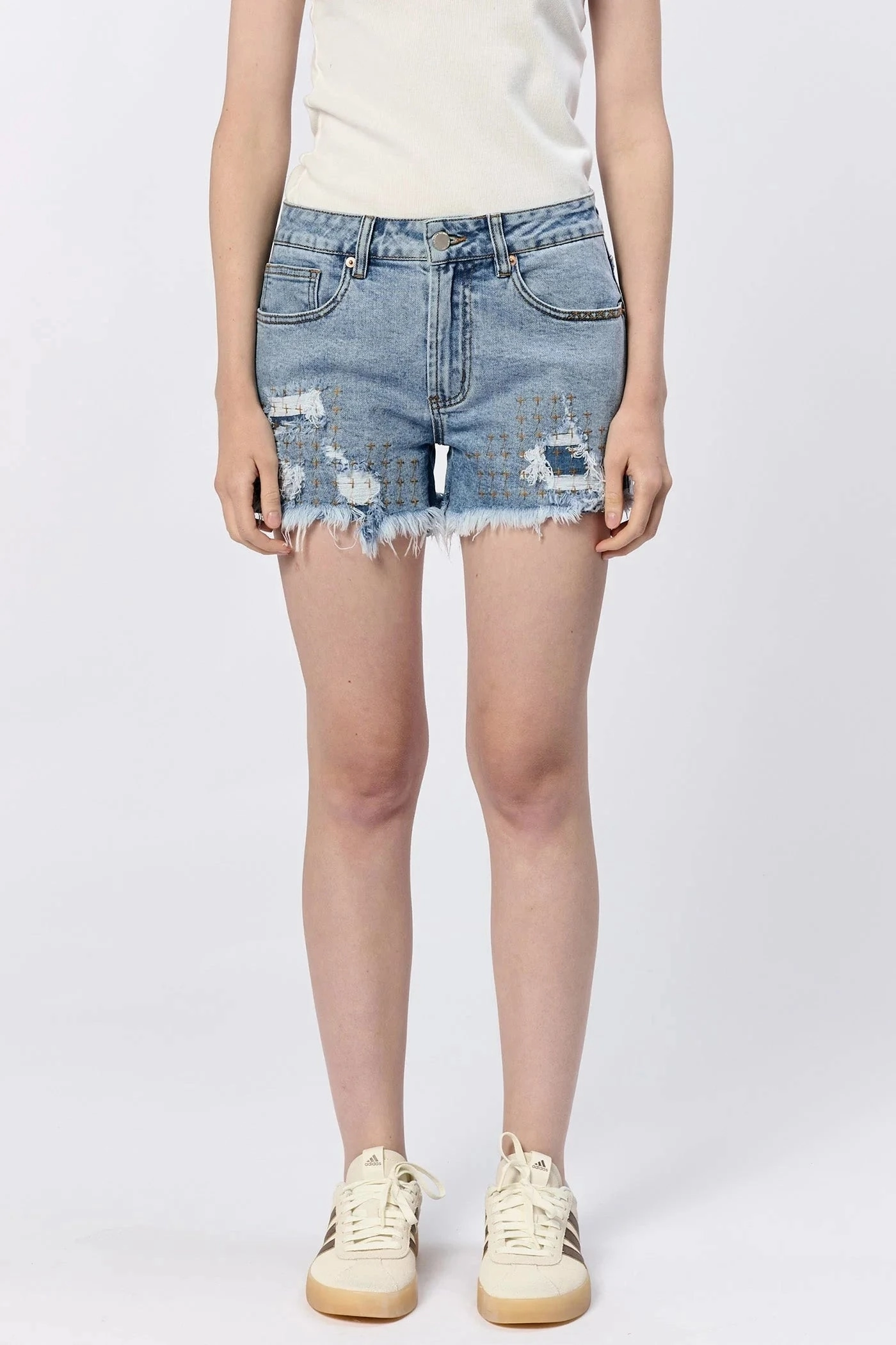 Cool Basic Simple Flex Dear John Carrie Denim Short