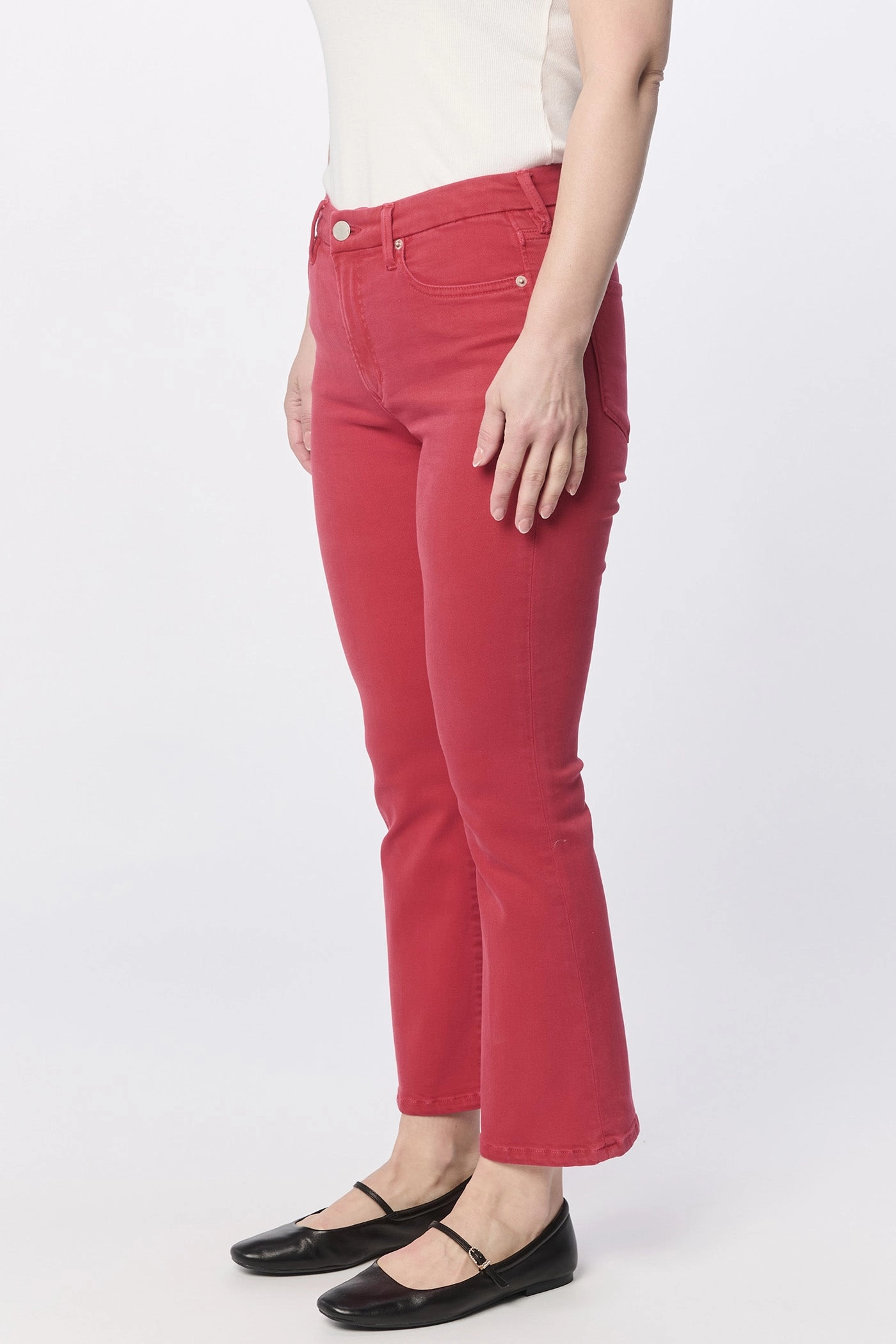 Dear John Jeanne Mid Rise Fray Hem Lightweight Denim Blend