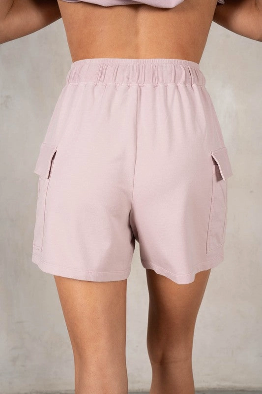 Cotton Modal Terry Cargo Pocket Shorts Street Layers compression support