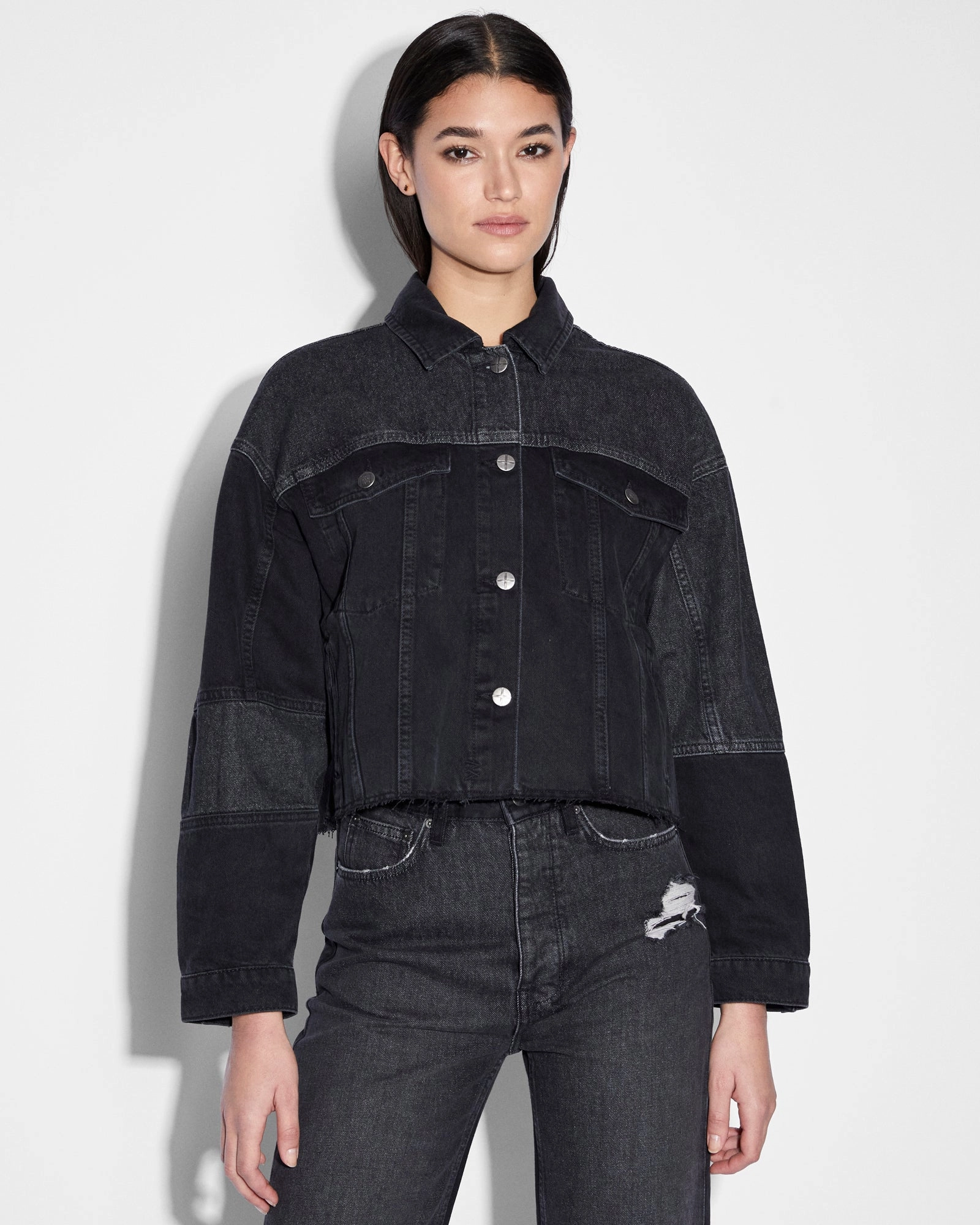 Flat Lock Stitching Seamless Welded Construction DESTINY JACKET NOIR