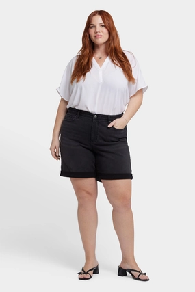 Diana Relaxed Denim Shorts In Plus Size - Cadiz Royal Airflow channels