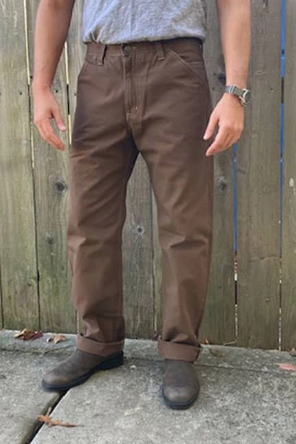 Discontinued Sizes - Canvas Utility Work Pant - Timber Brown Anti Static Material Blend