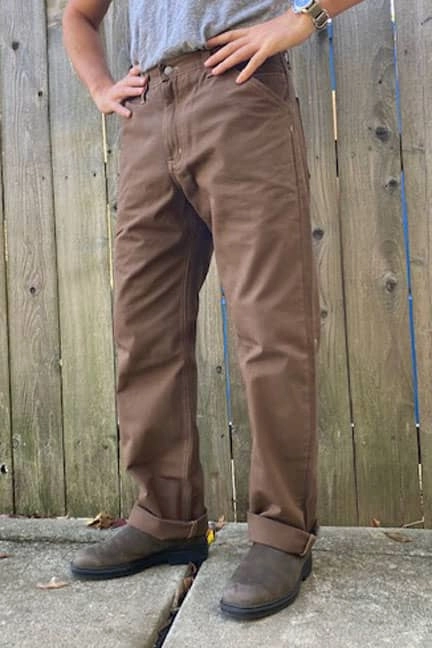 Refined Detail Effortless Waist Discontinued Sizes - Canvas Utility Work Pant - Timber Brown