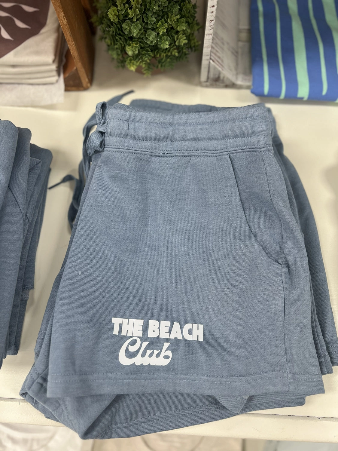 Water Resistant Finish Distressed Vintage Beach Club Shorts