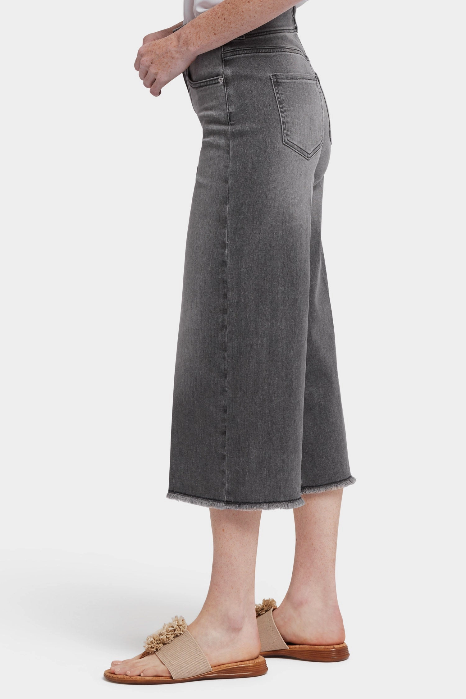 Brigitte Wide Leg Capri Jeans - Frontera Bluffs Beach Day Modern Weekend Style Stretch Bold Look