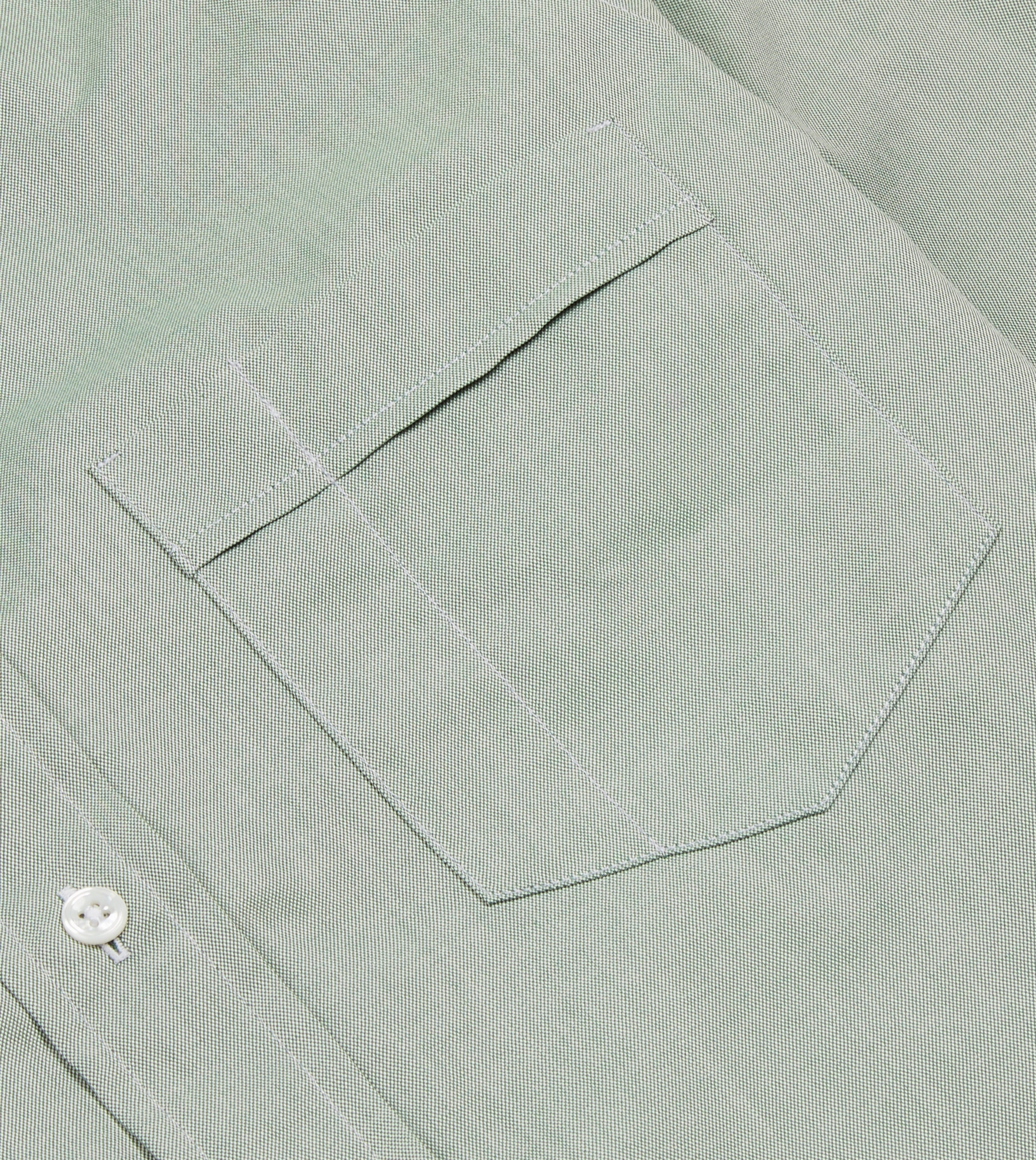 Morning Comfort Green Pinpoint Oxford Cotton Cloth Button-Down Shirt
