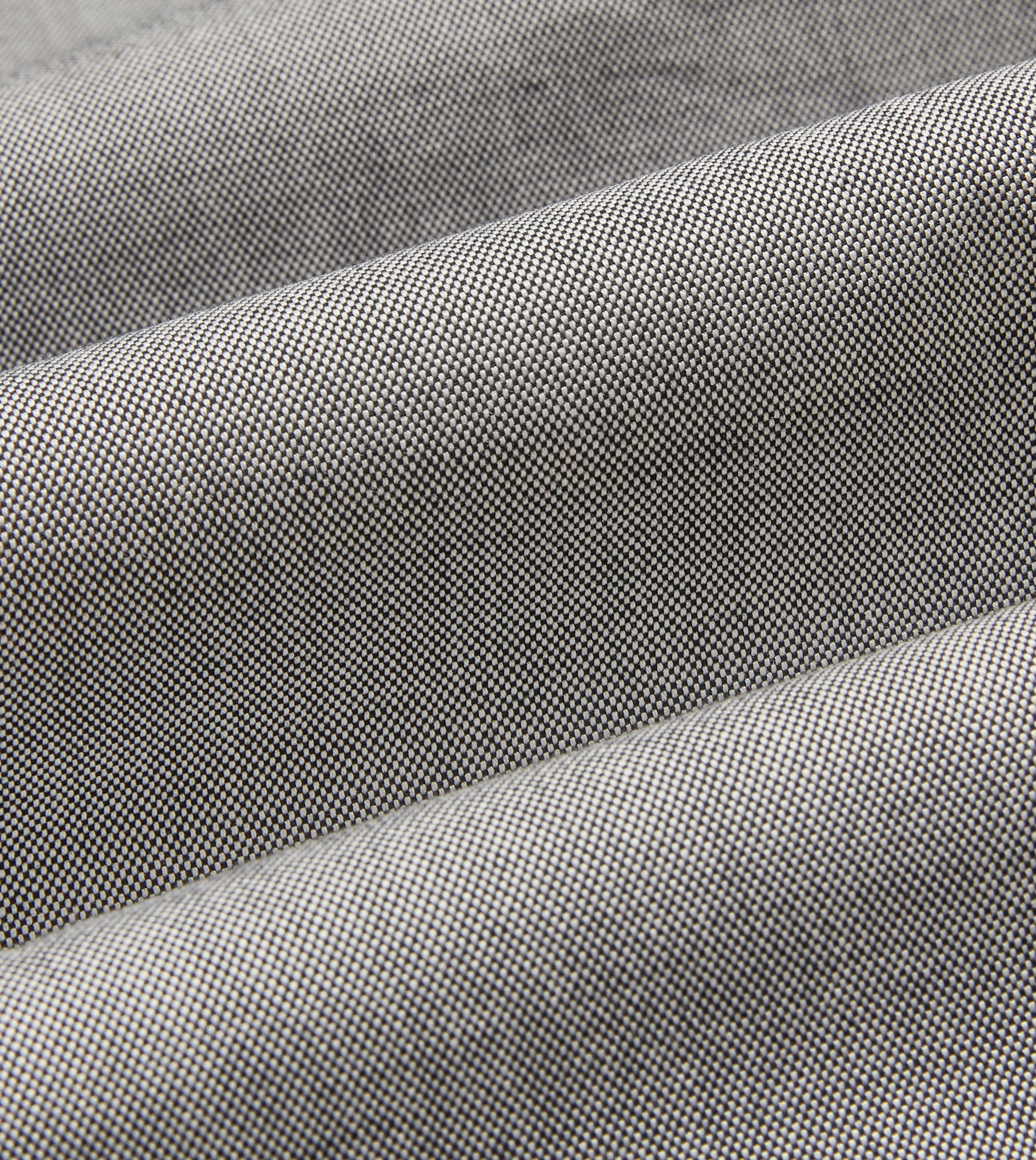 Timeless Comfort Grey Pinpoint Oxford Cotton Cloth Button-Down Shirt