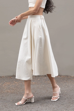 ASYMMETRICAL HEM MIDI SKIRT Non Irritating Edges