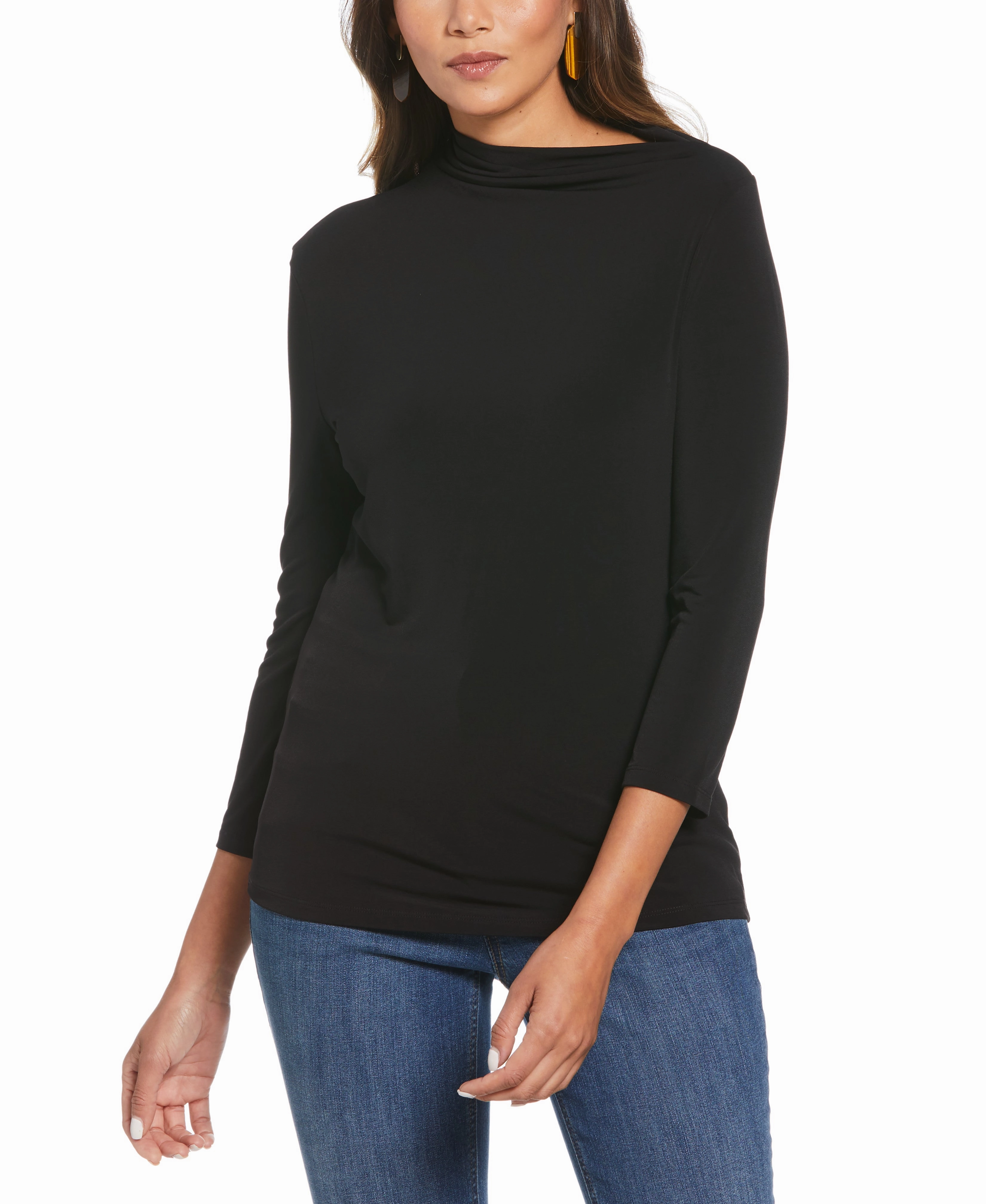 Draped Knit Top Quick Dry Material