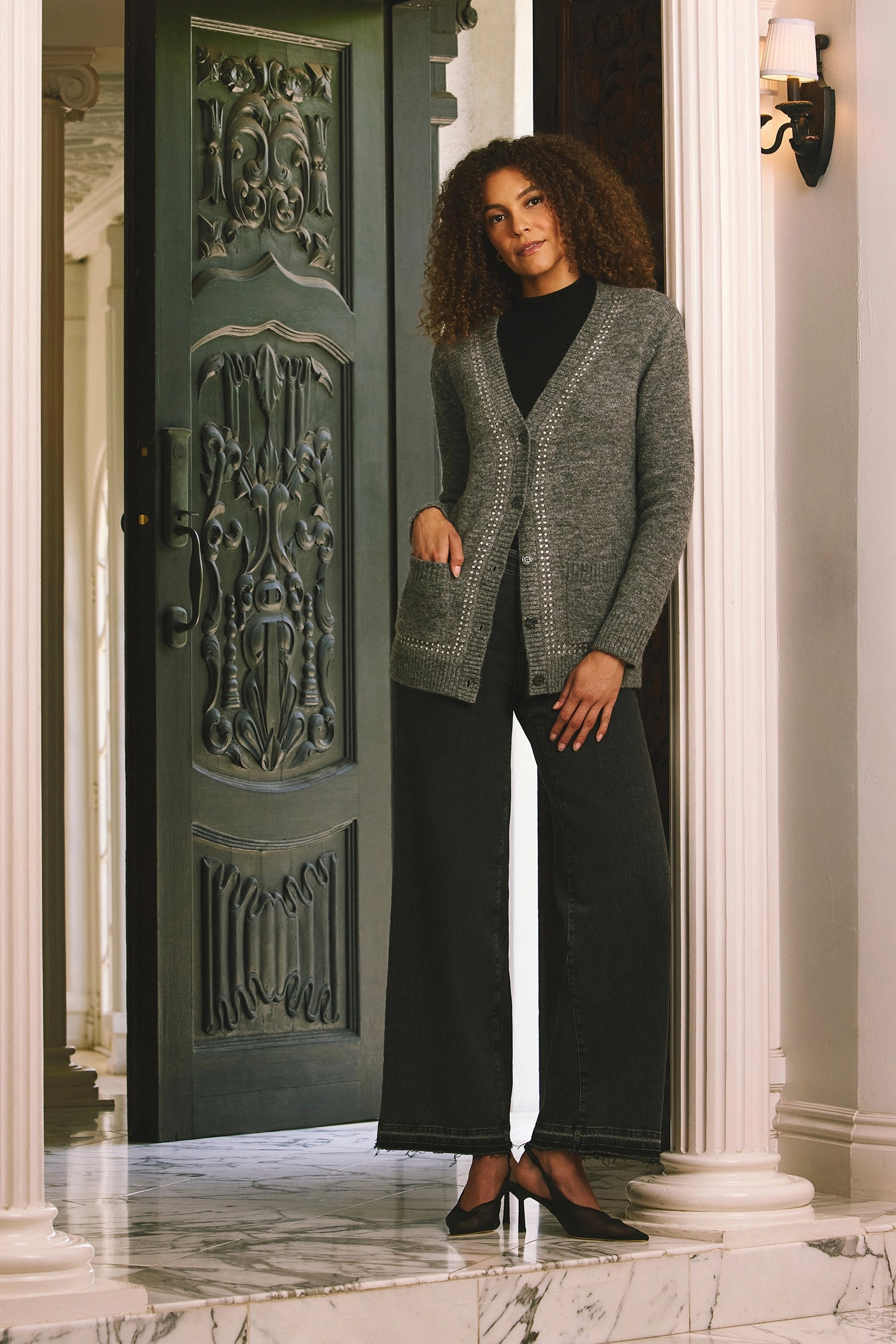 Teresa Wide Leg Jeans - Slate Stone Function Ready