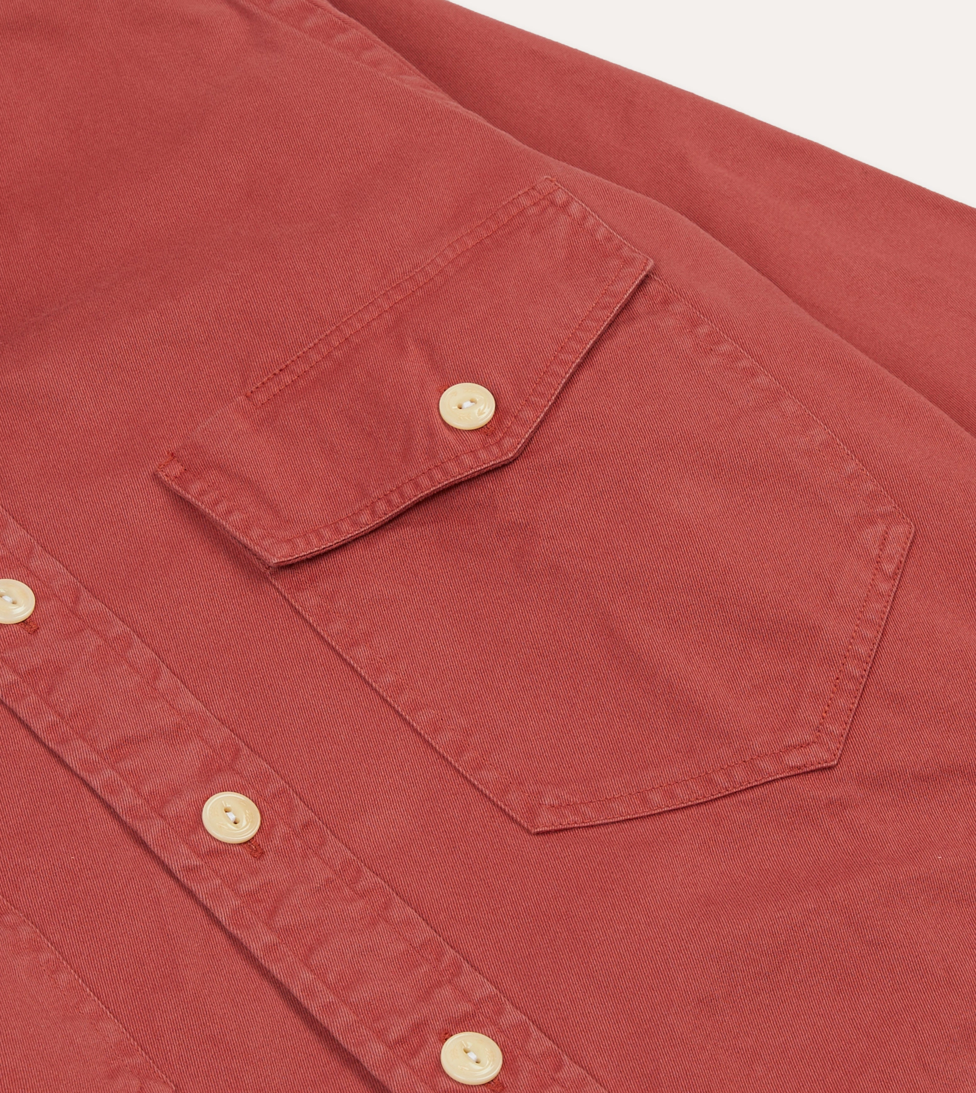 Red Cotton Long Point Collar Work Shirt Trendsetter Choice