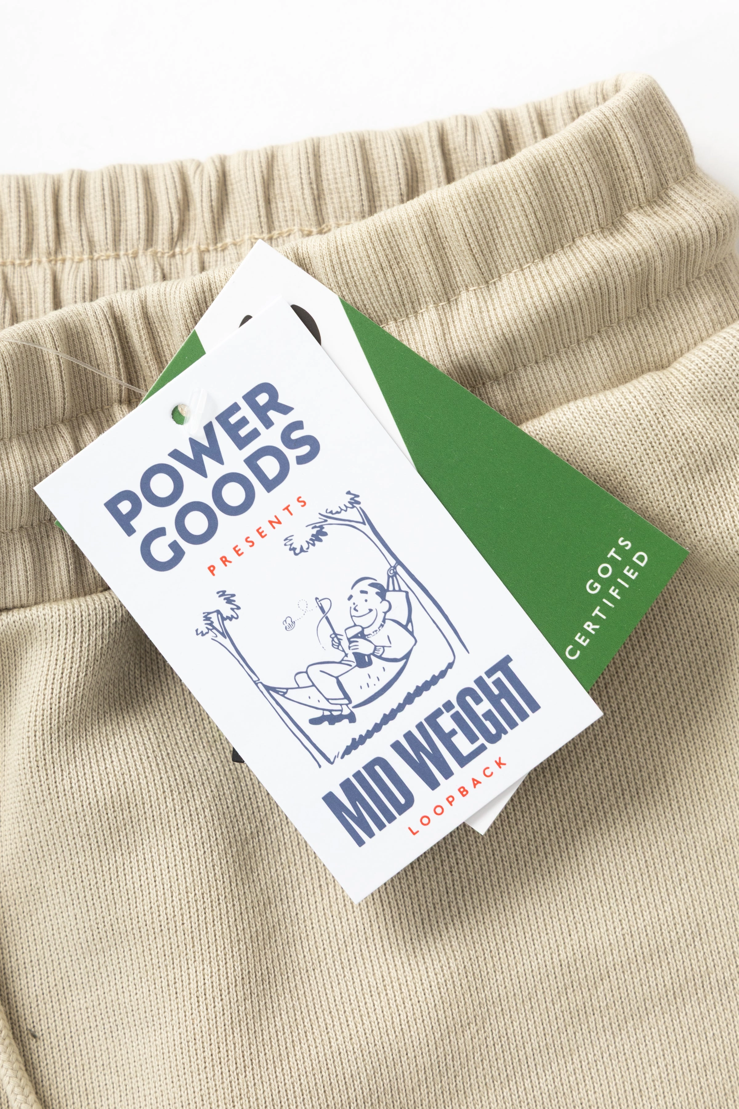 Power Goods - Loopback Sweatpants - Bone Sleek Comfort Wear Chilly Weather Knit